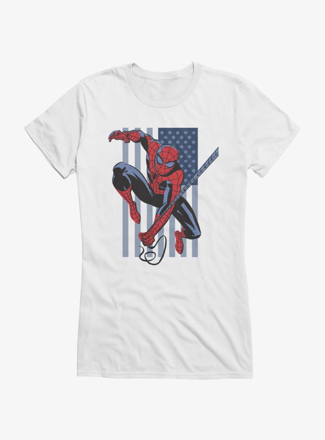 Marvel Spider-Man Flag Swing Girls T-Shirt, , hi-res