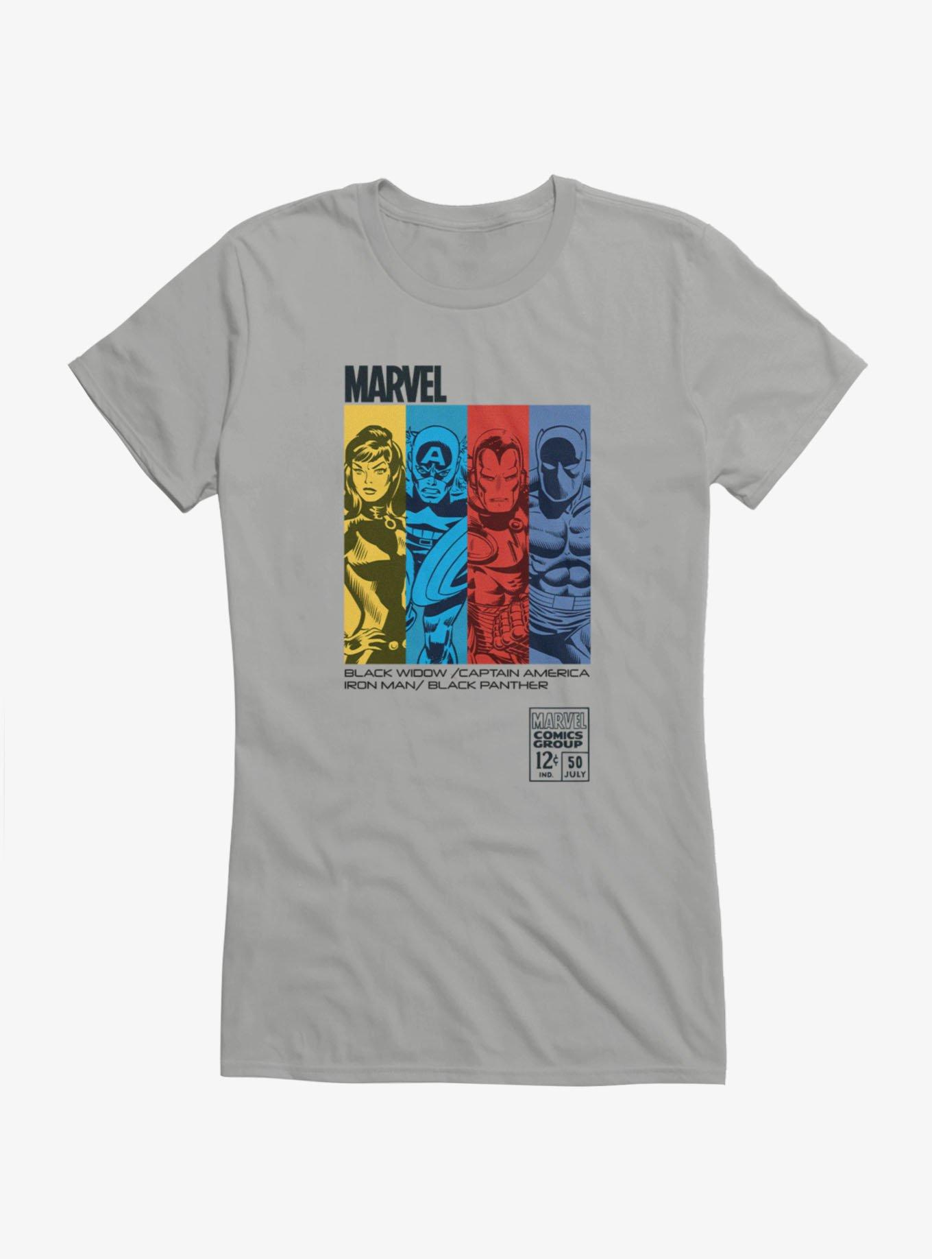 Marvel Retro Color Panel Group Shot Girls T-Shirt, , hi-res