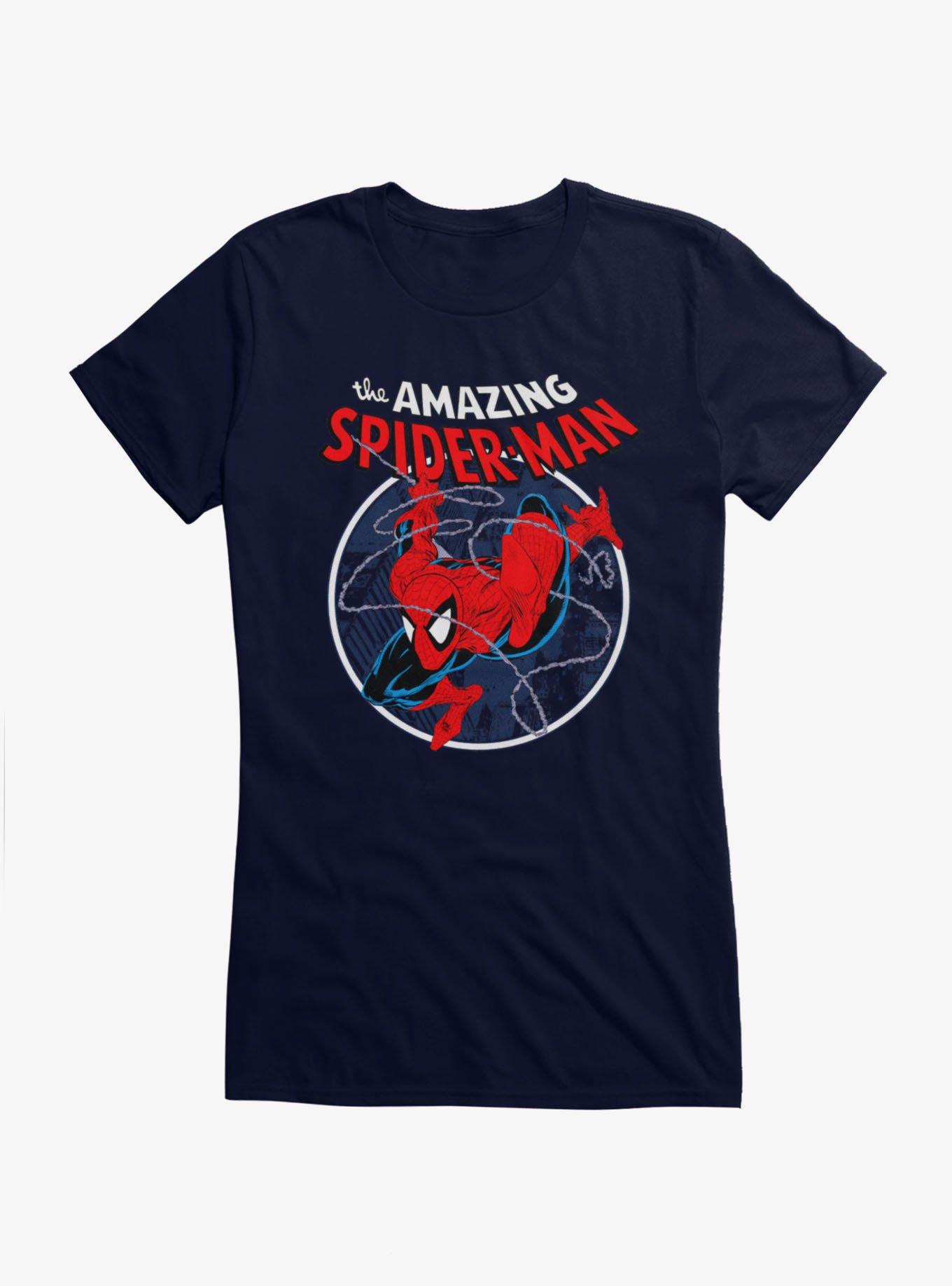 Marvel Retro The Amazing Spider-Man Web Sling Circle Girls T-Shirt, , hi-res