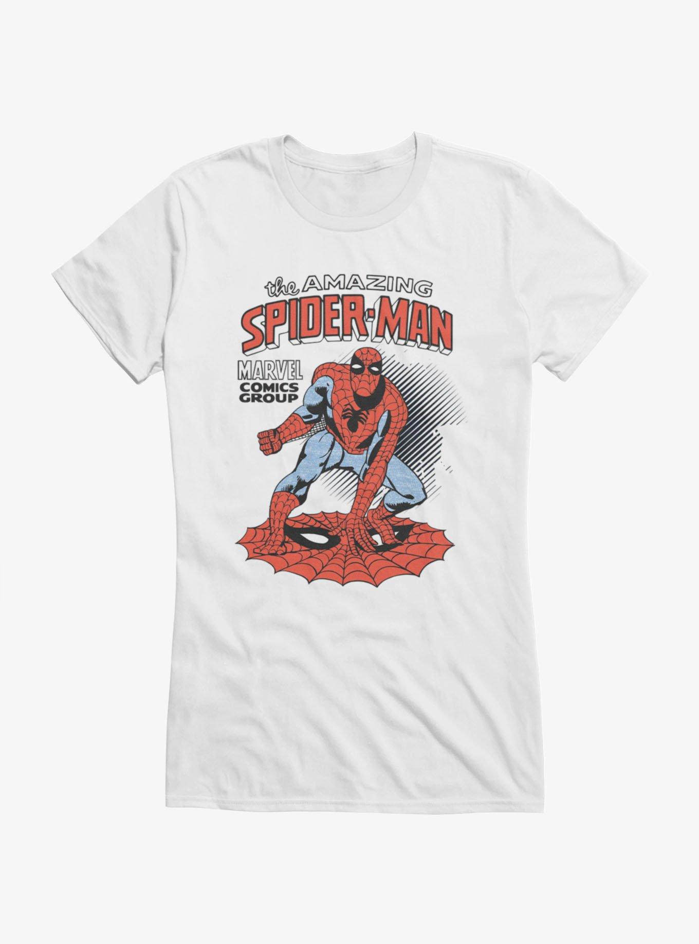 Marvel Retro The Amazing Spider-Man Superhero Pose Girls T-Shirt, , hi-res