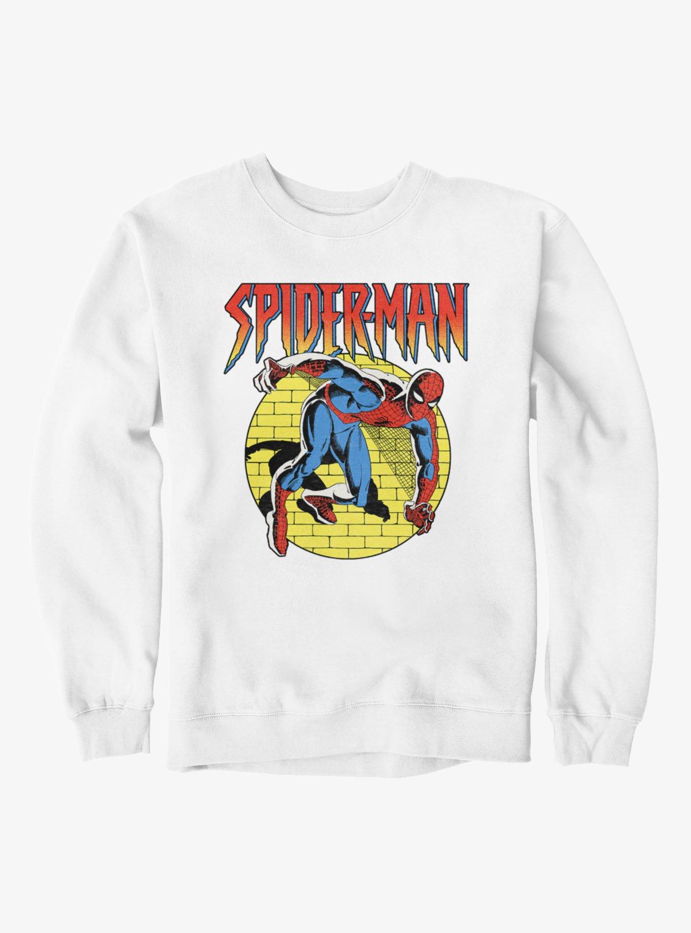 Marvel Retro Spider-Man Yellow Brick Wall Sweatshirt, , hi-res