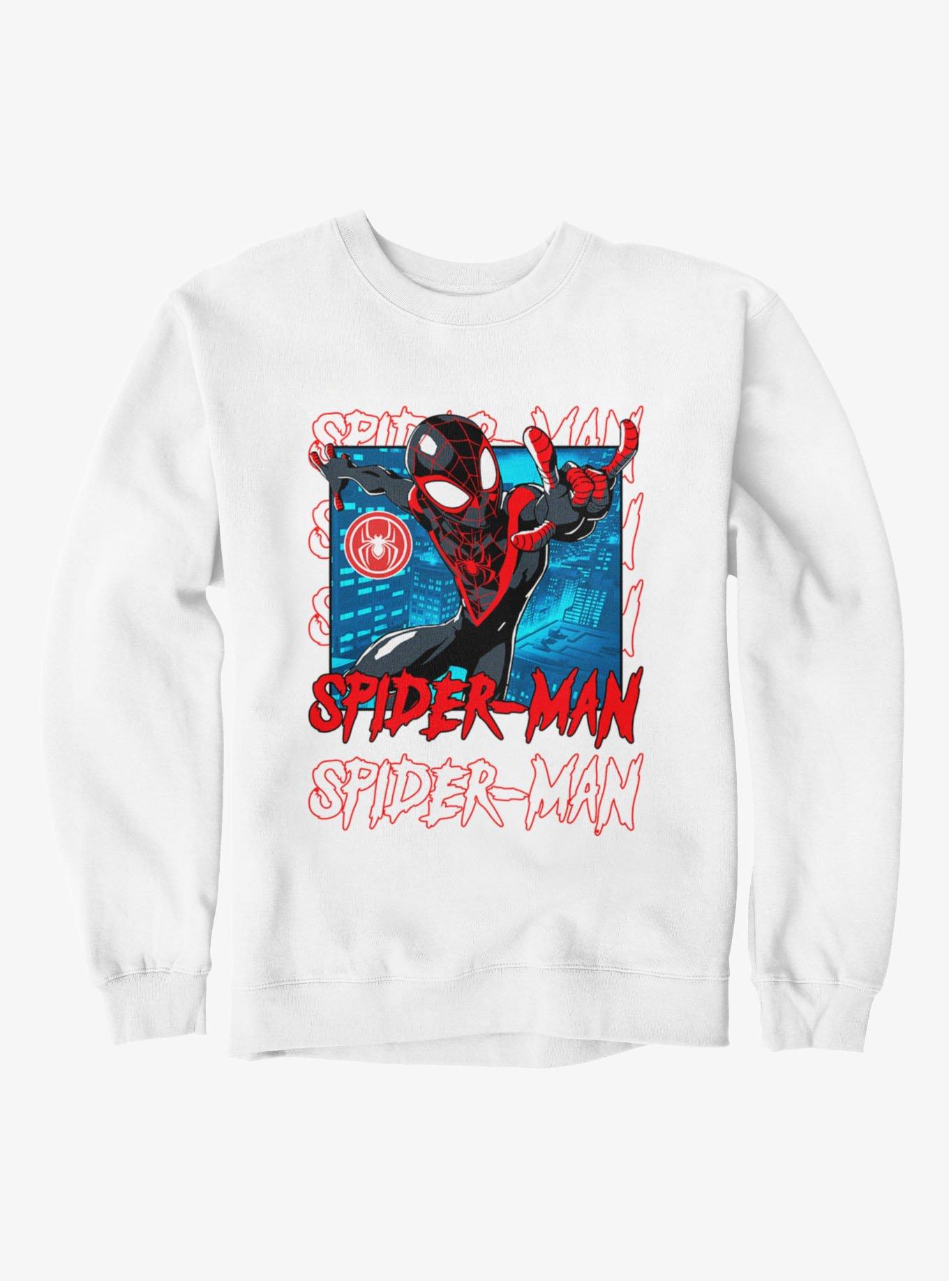Marvel Spider-Man Blue City Miles Morales Sweatshirt, , hi-res