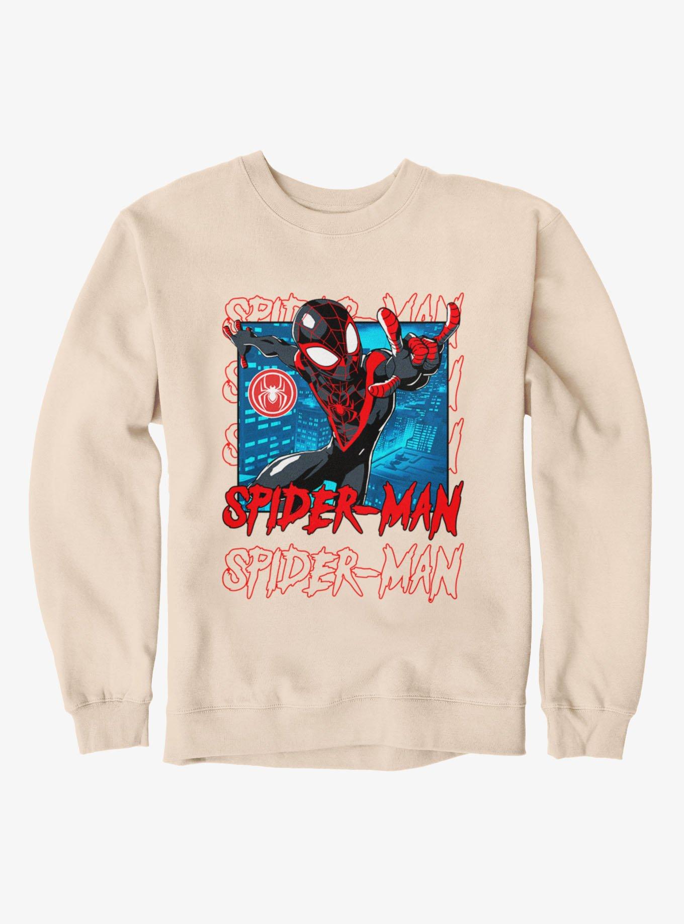 Marvel Spider-Man Blue City Miles Morales Sweatshirt, , hi-res