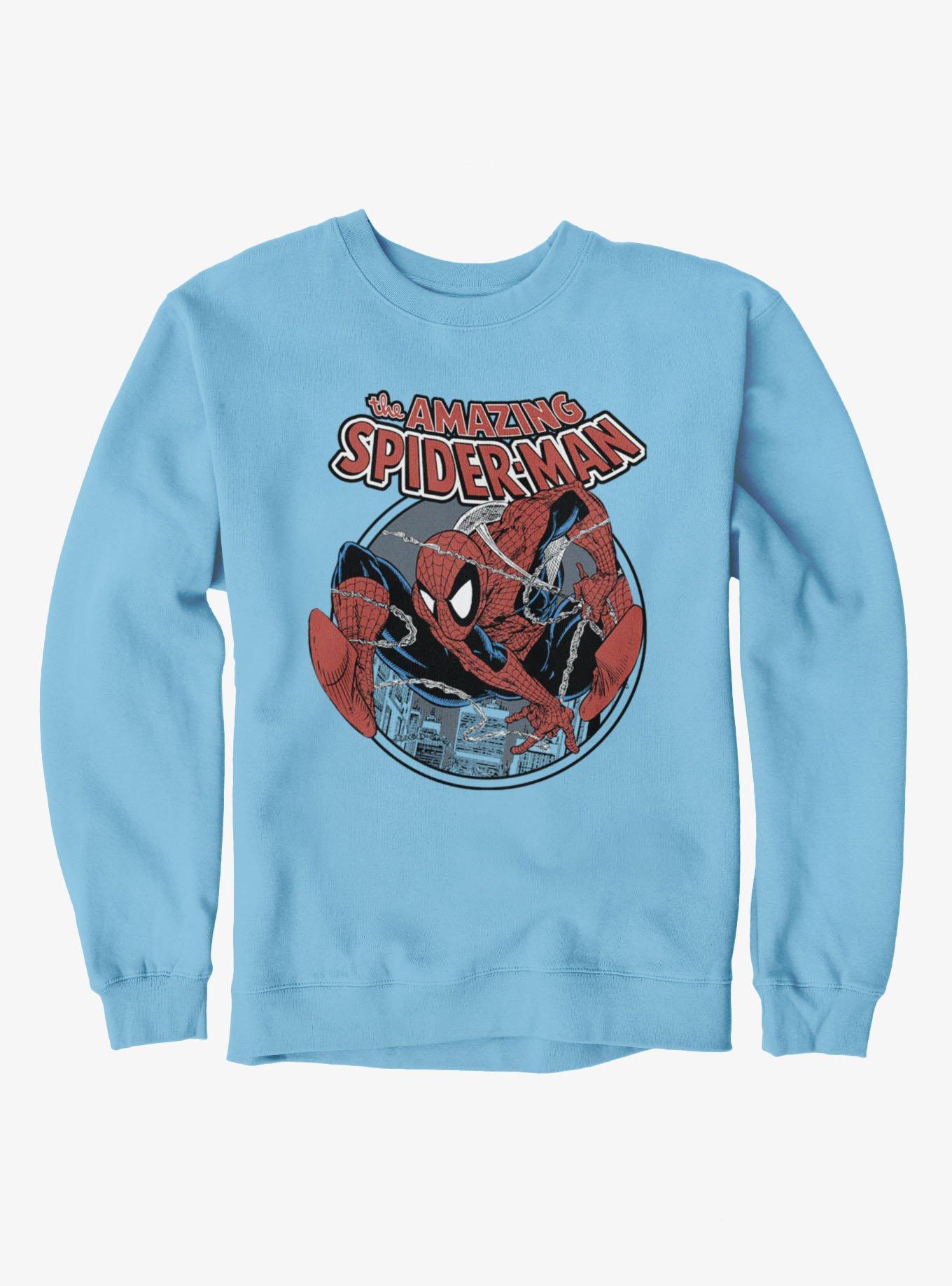 Marvel Spider-Man Retro Web Sling Circle Logo Sweatshirt, , hi-res