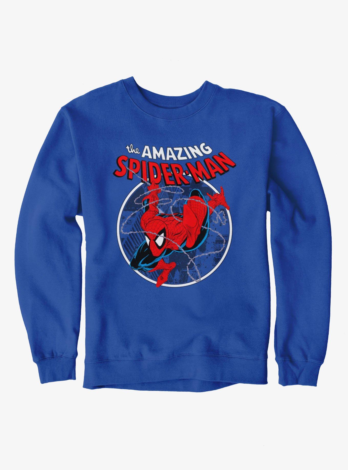 Marvel Retro The Amazing Spider-Man Web Sling Circle Sweatshirt, , hi-res