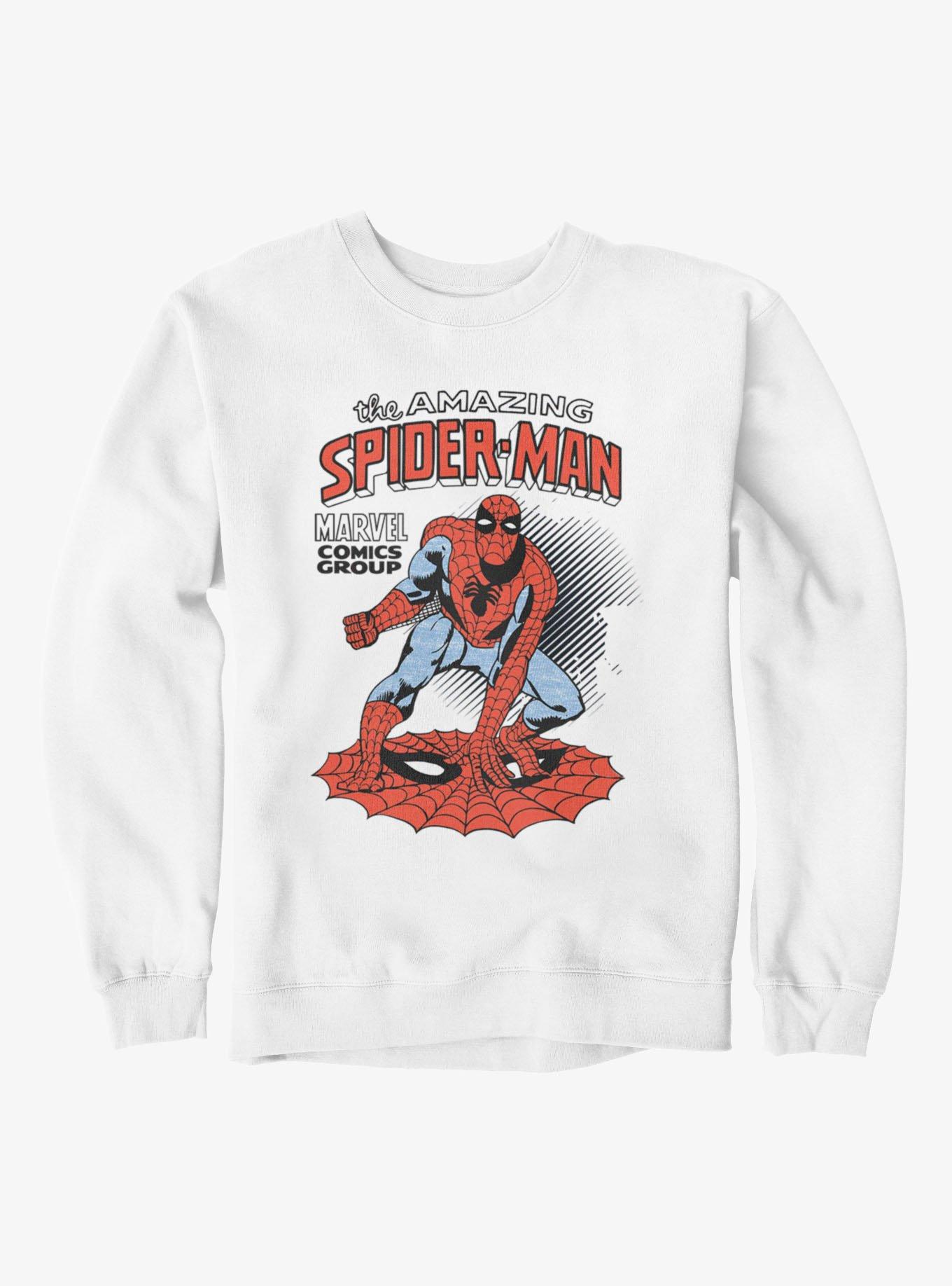 Marvel Retro The Amazing Spider-Man Superhero Pose Sweatshirt, , hi-res