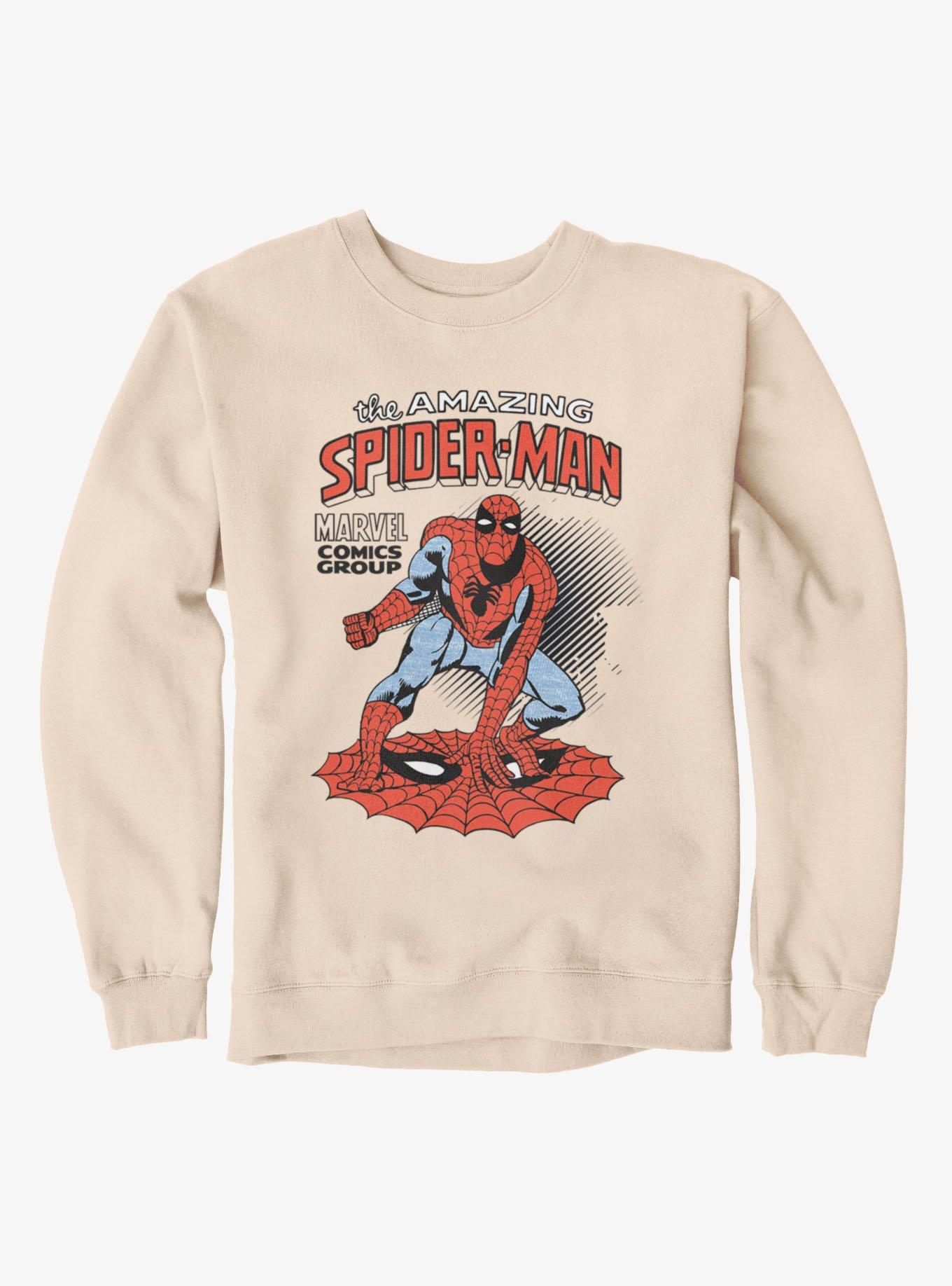 Marvel Retro The Amazing Spider-Man Superhero Pose Sweatshirt