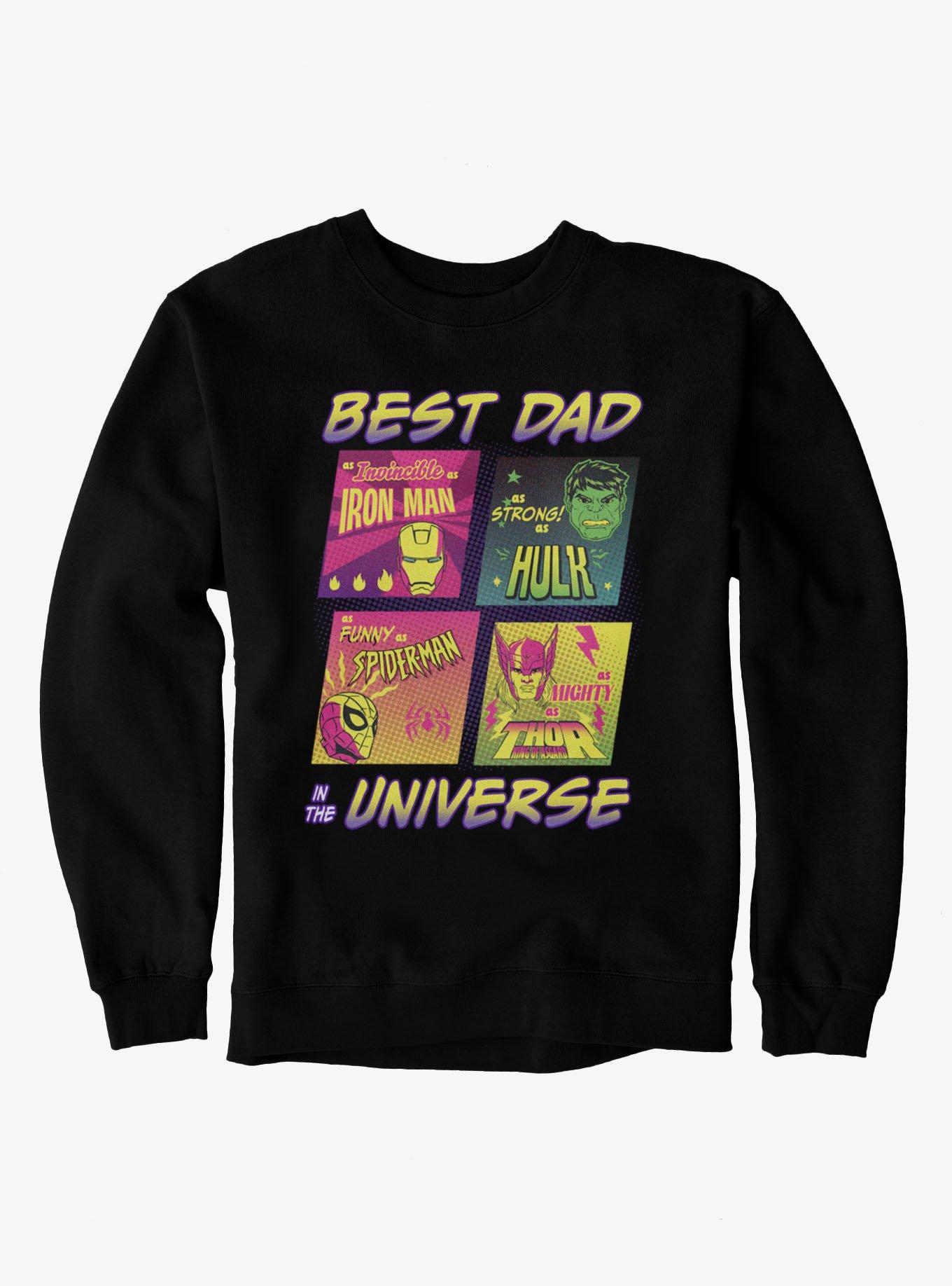 Marvel Comics Retro Best Dad In The Universe Comic Squares Sweatshirt, , hi-res