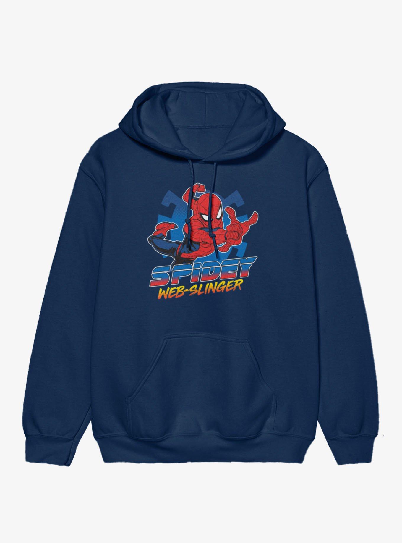 Marvel Spider-Man Web-Slinger Spidey Hoodie, NAVY, hi-res view 1