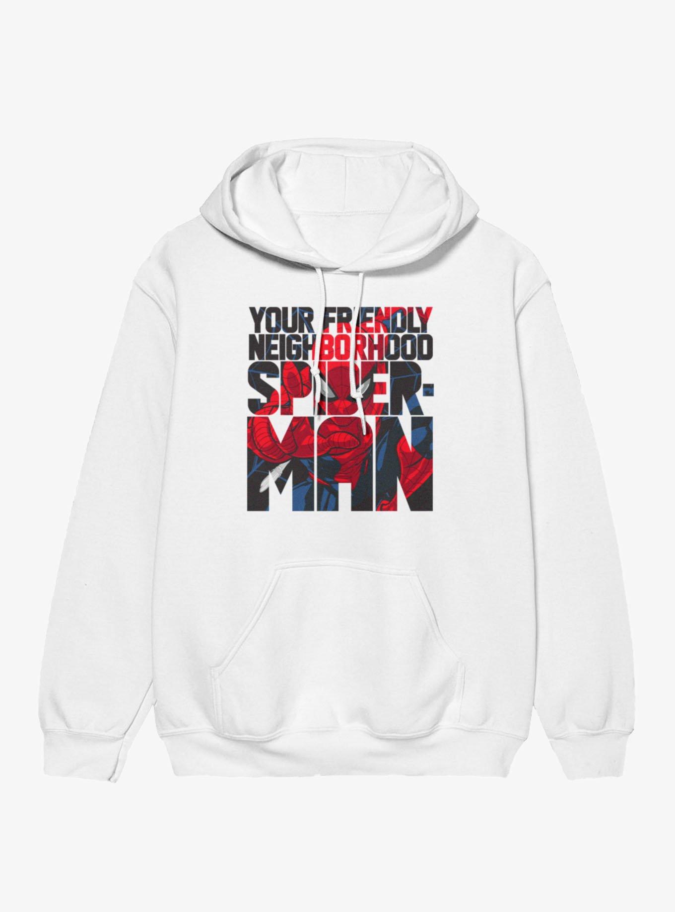Marvel Spider-Man Friendly Neighbor Text Fill Hoodie