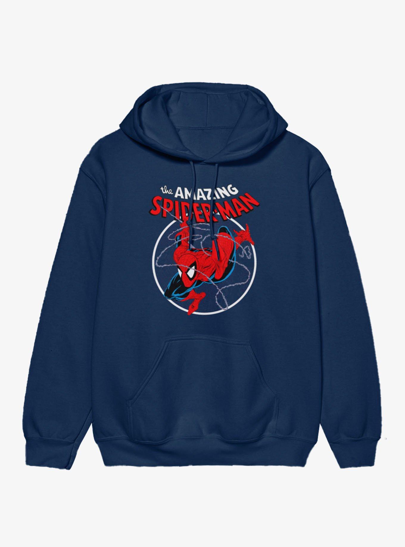 Marvel Comics Retro Web Sling Circle Red Hoodie, , hi-res