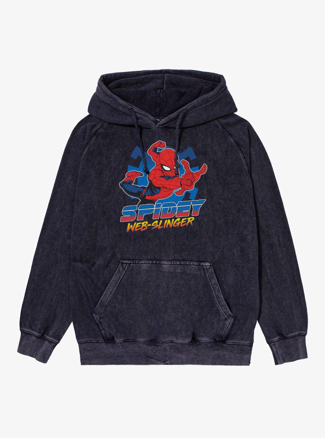 Marvel Spider-Man Web-Slinger Spidey Mineral Wash Hoodie, , hi-res
