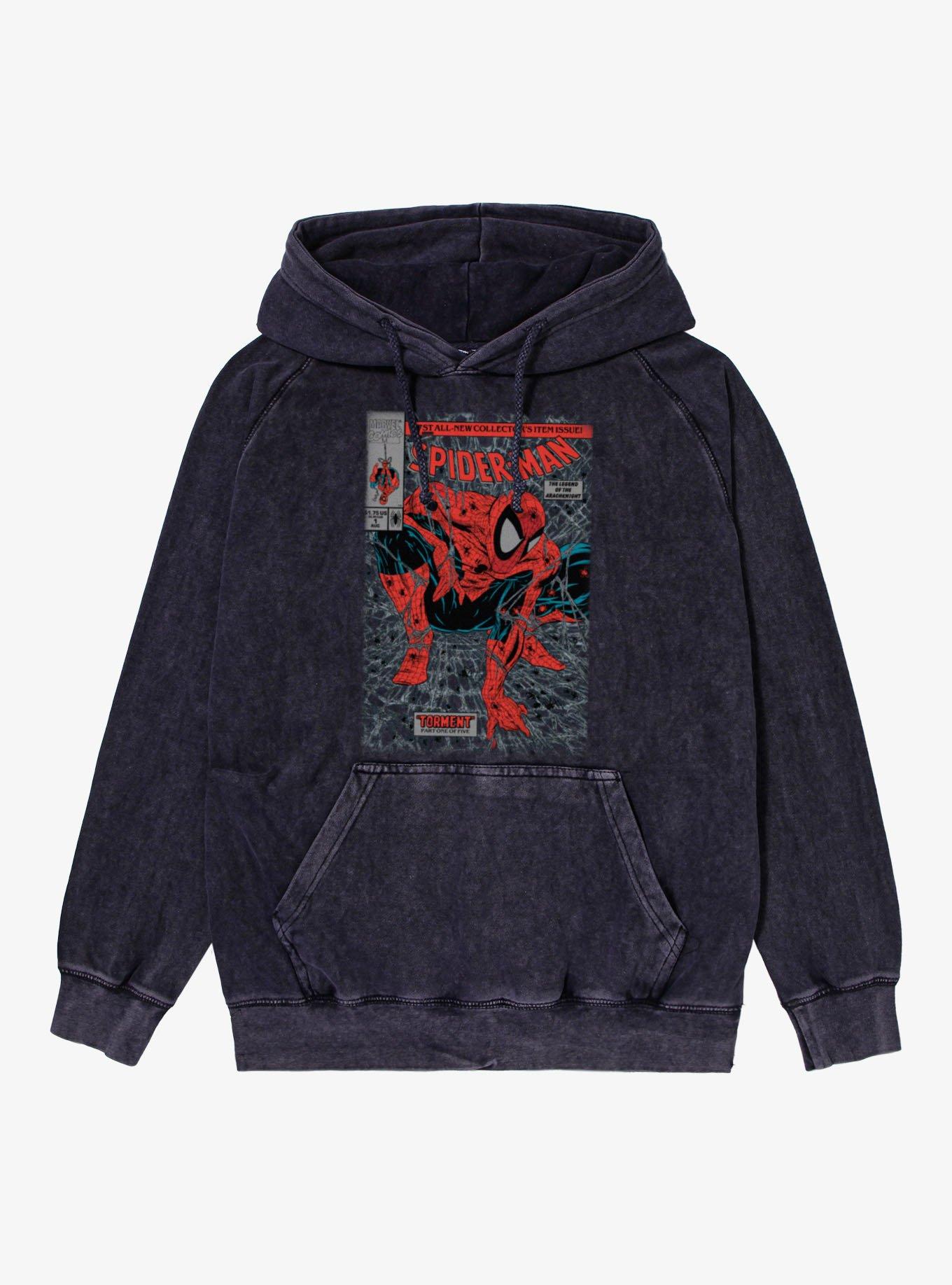 Marvel Spider-Man Torment Spider Nest Cover Mineral Wash Hoodie