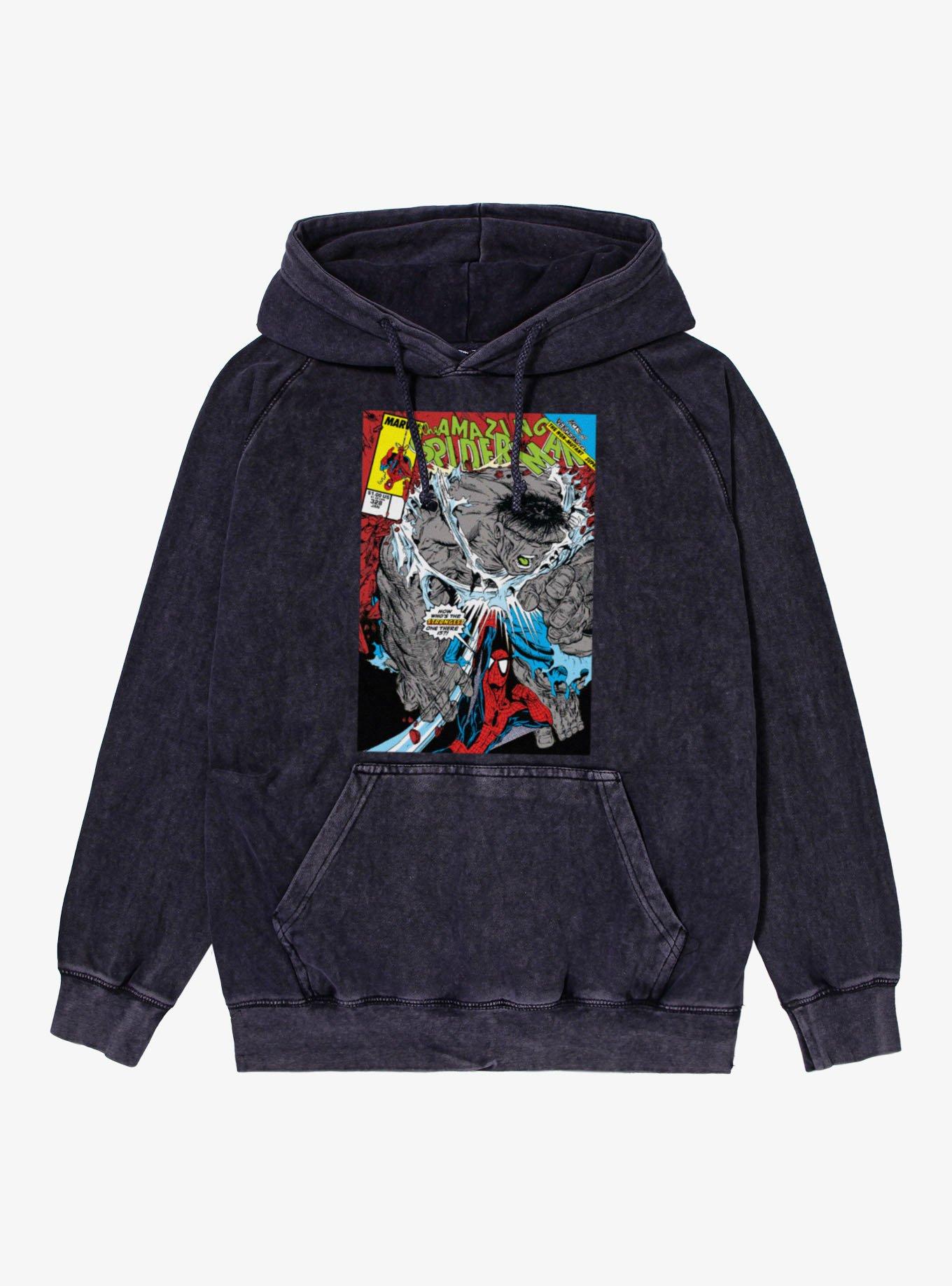 Marvel Spider-Man Strongest Punch Vs Hulk Mineral Wash Hoodie, , hi-res
