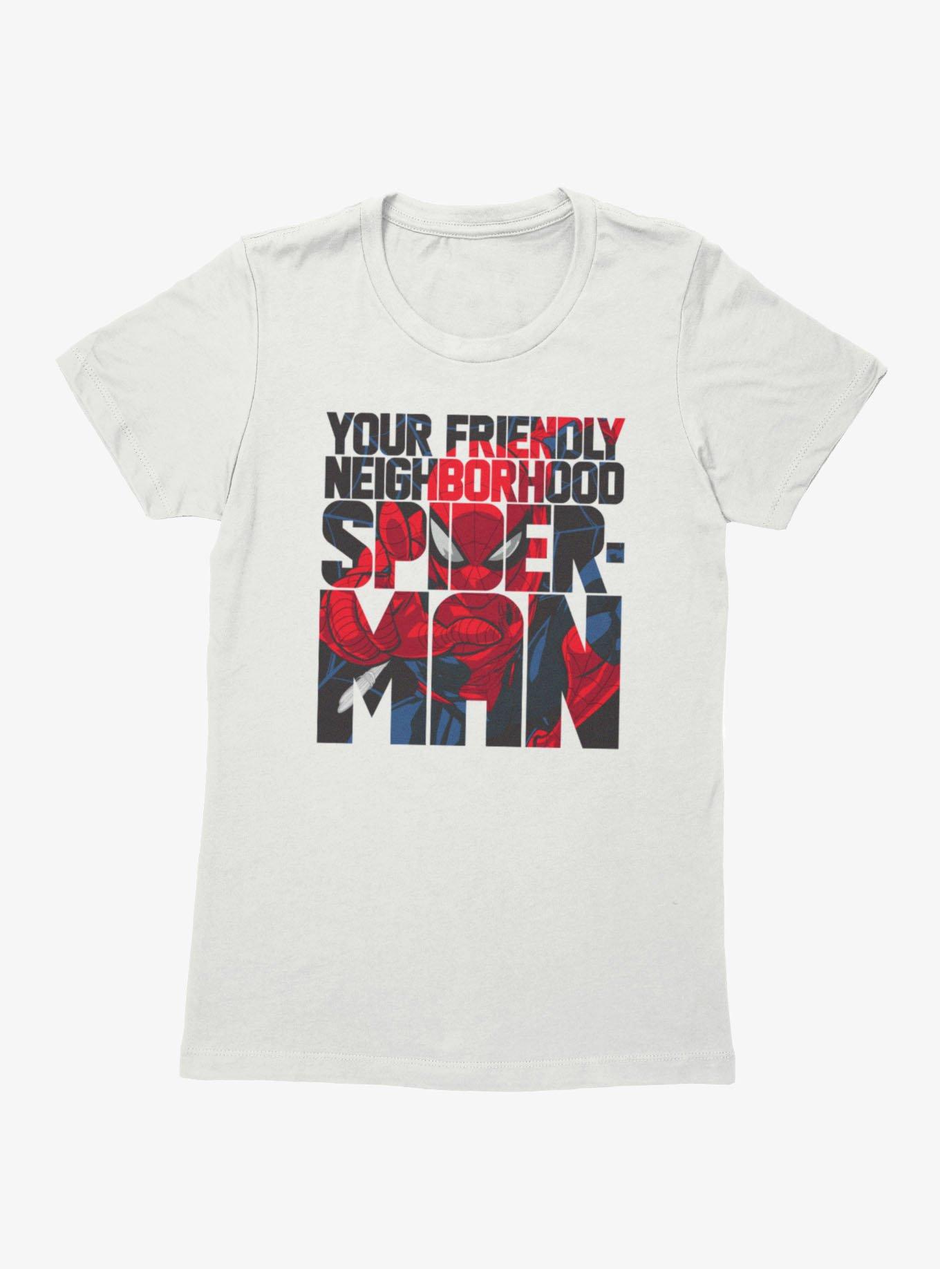 Marvel Spider-Man Friendly Neighbor Text Fill Womens T-Shirt, , hi-res