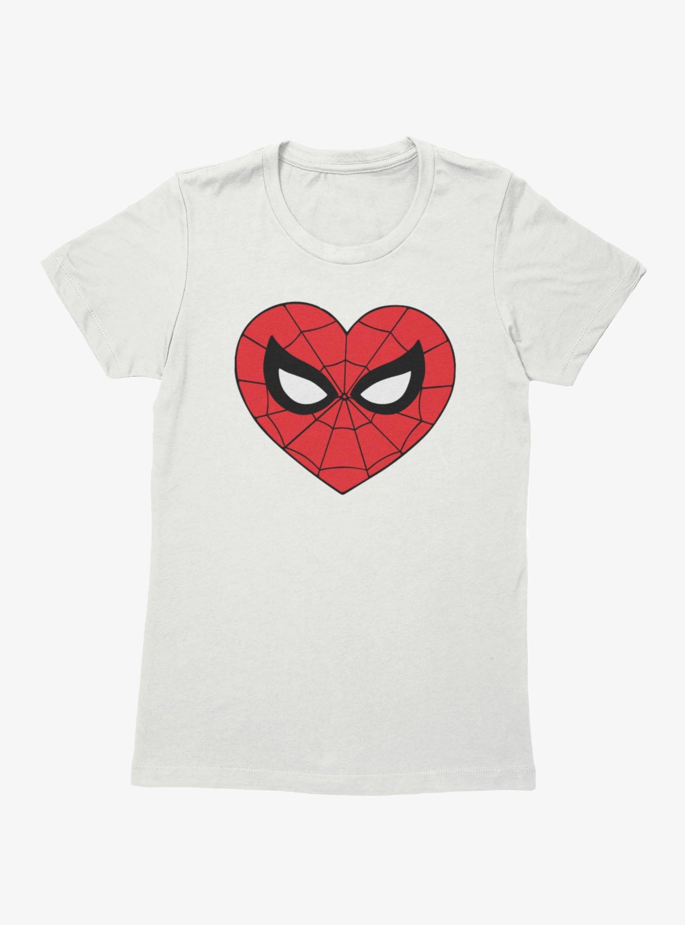 Marvel Spider-Man Heart Face Icon Womens T-Shirt, , hi-res