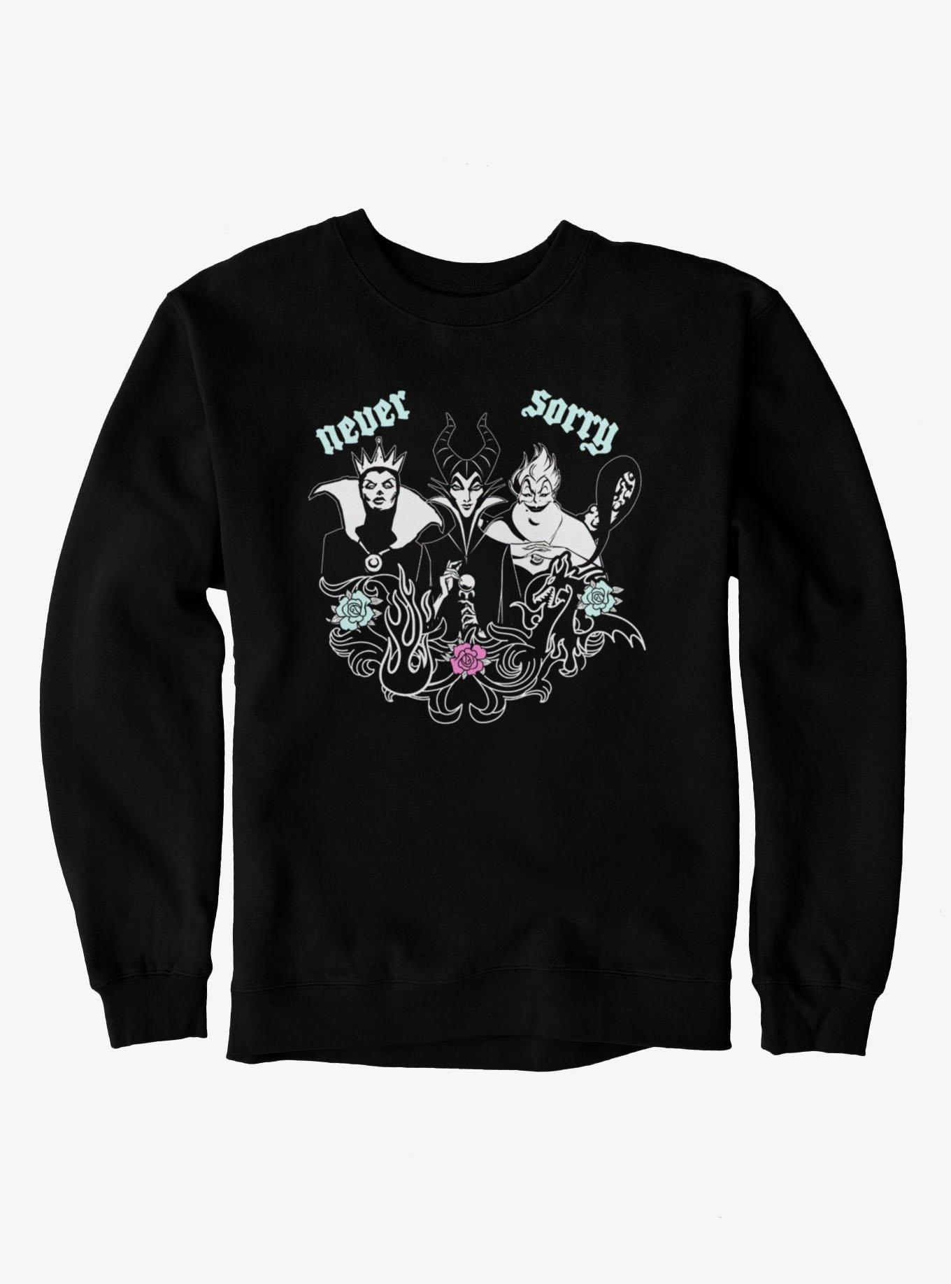 Disney Villains Never Sorry Floral Sweatshirt