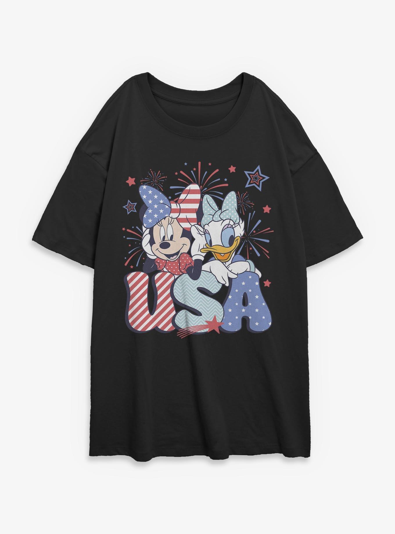 Disney Minnie Mouse & Daisy Duck USA Celebration Girls Oversized T-Shirt, , hi-res