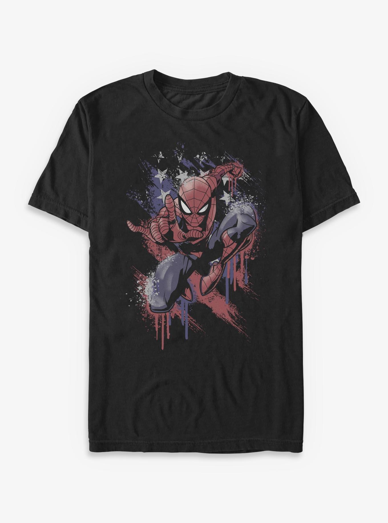 Marvel Spider-Man American Flag T-Shirt, , hi-res