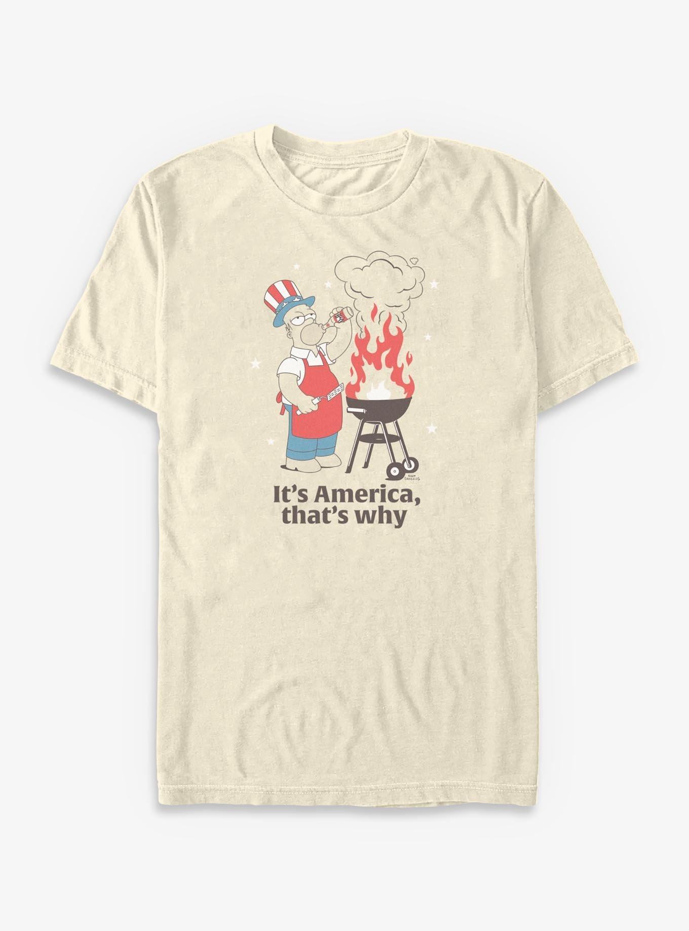 The Simpsons Homer American BBQ T-Shirt, , hi-res