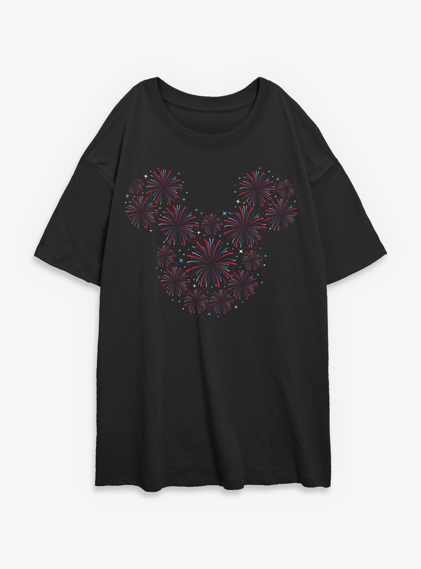 Disney Mickey Mouse Fireworks Fill Girls Oversized T-Shirt, , hi-res