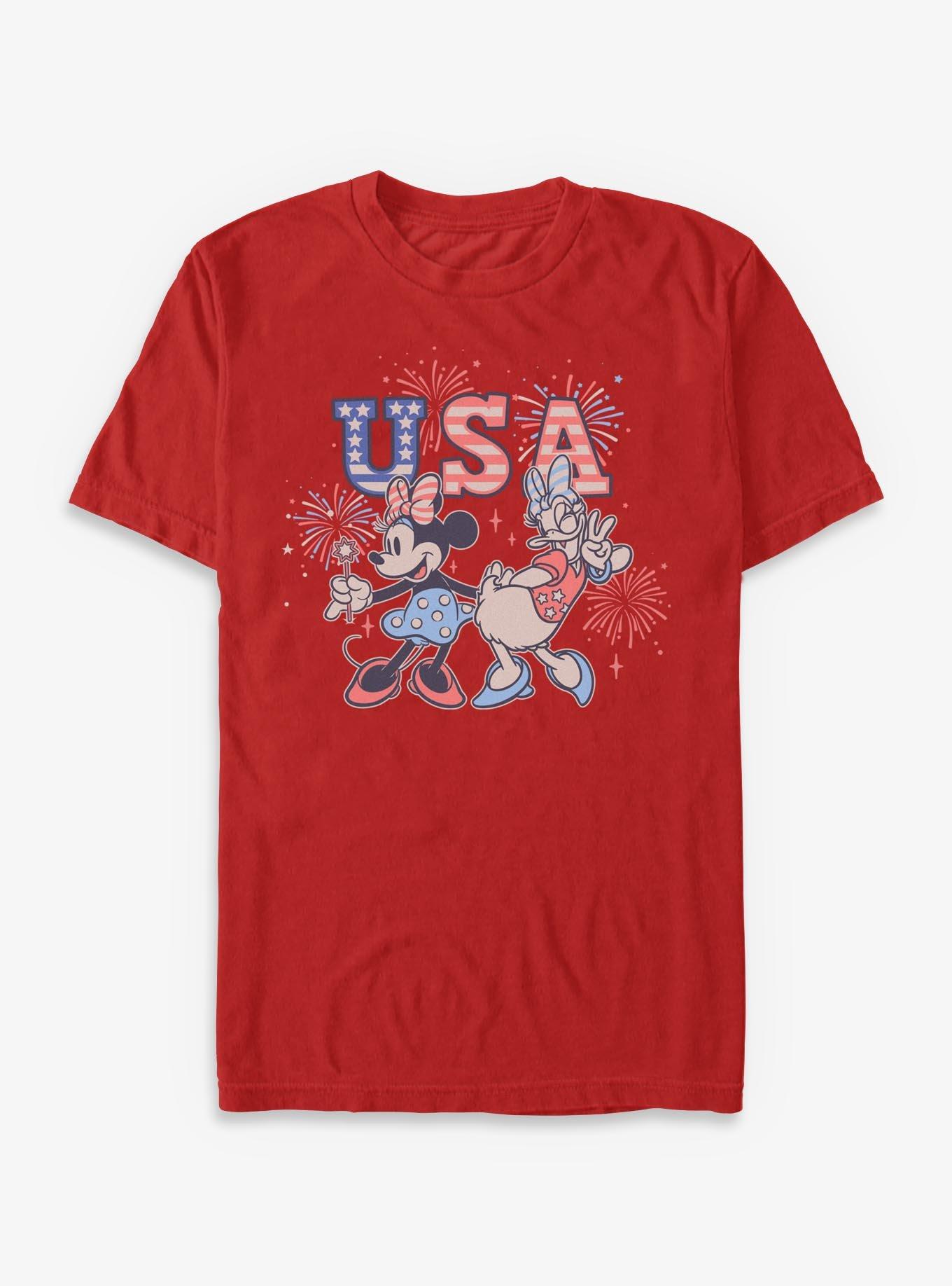 Disney Minnie Mouse & Daisy Duck USA Fireworks Celebration T-Shirt, , hi-res