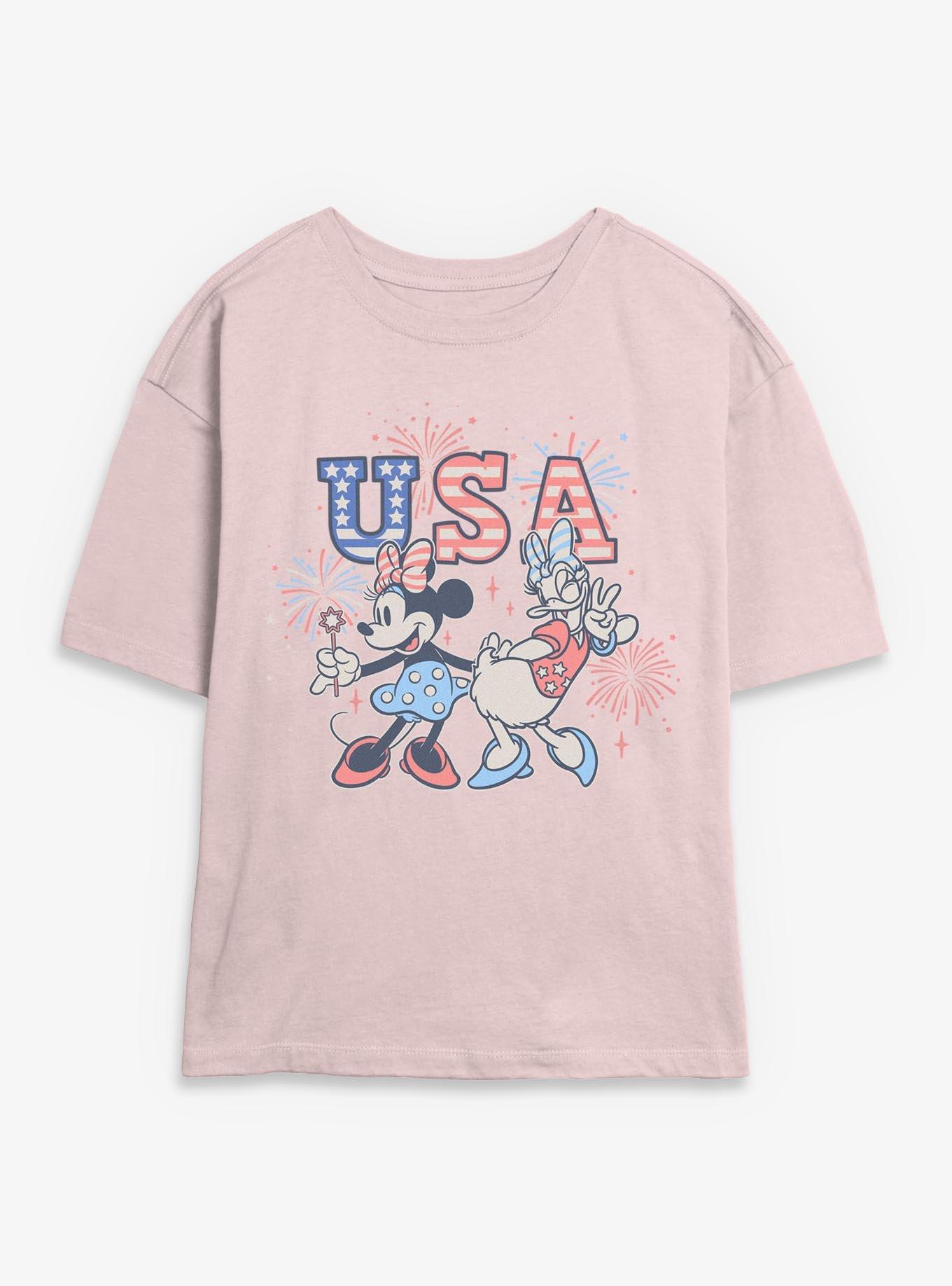 Disney Minnie Mouse & Daisy Duck USA Fireworks Celebration Girls Skimmer T-Shirt, , hi-res