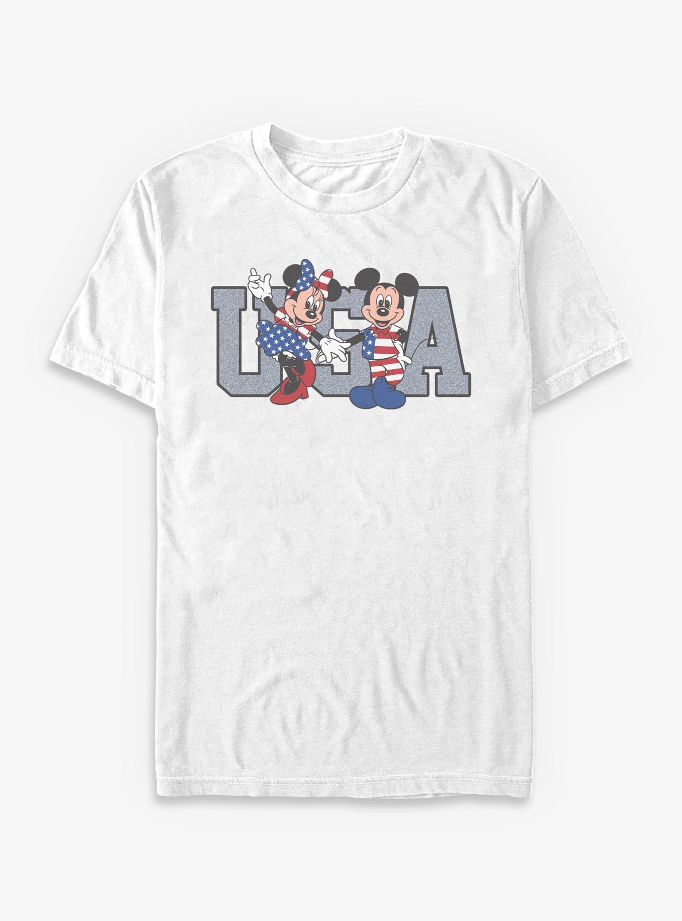 Disney Mickey Mouse & Minnie Mouse USA Patriotic Duo T-Shirt, , hi-res