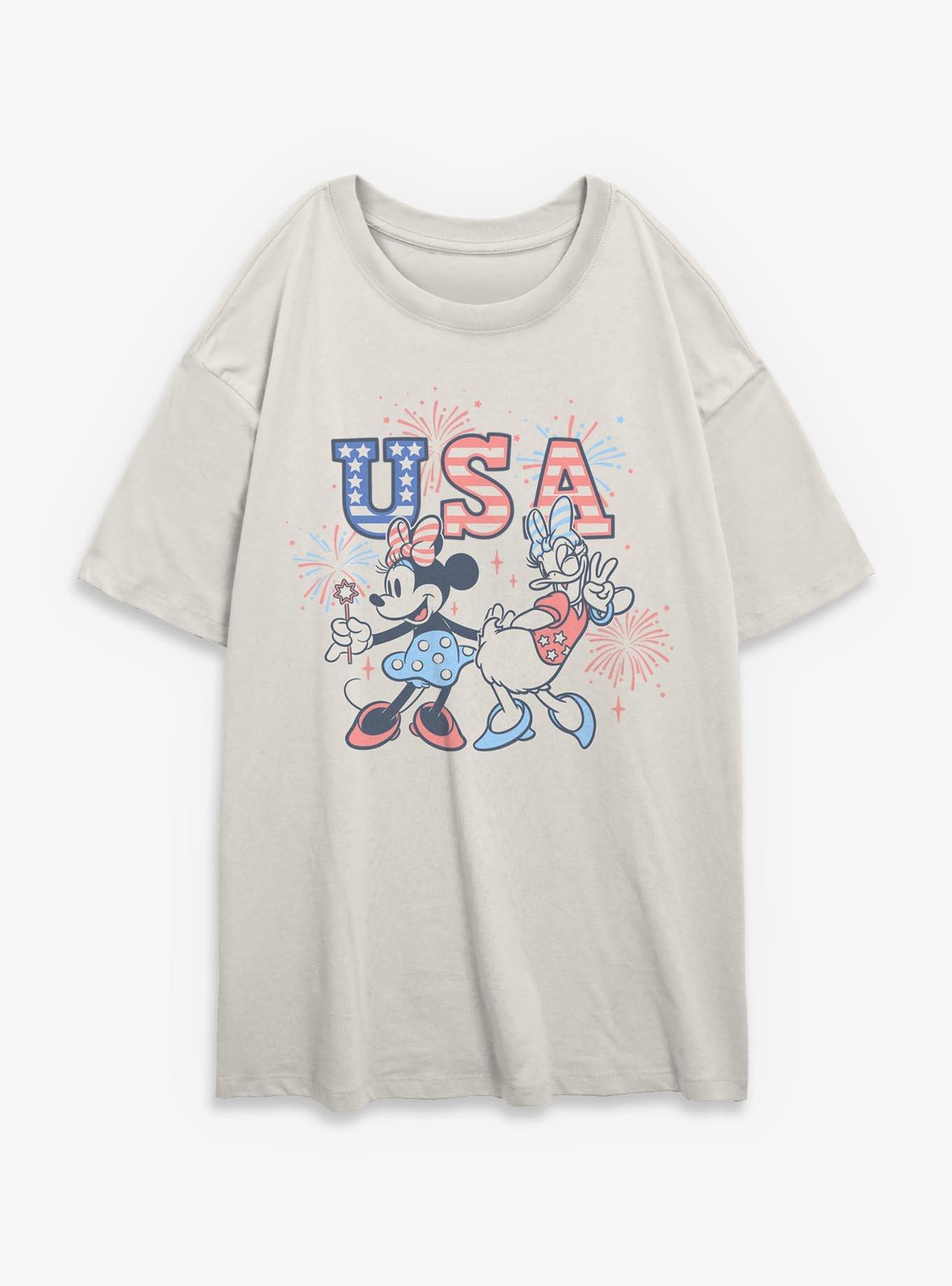Disney Minnie Mouse & Daisy Duck USA Fireworks Celebration Girls Oversized T-Shirt, , hi-res