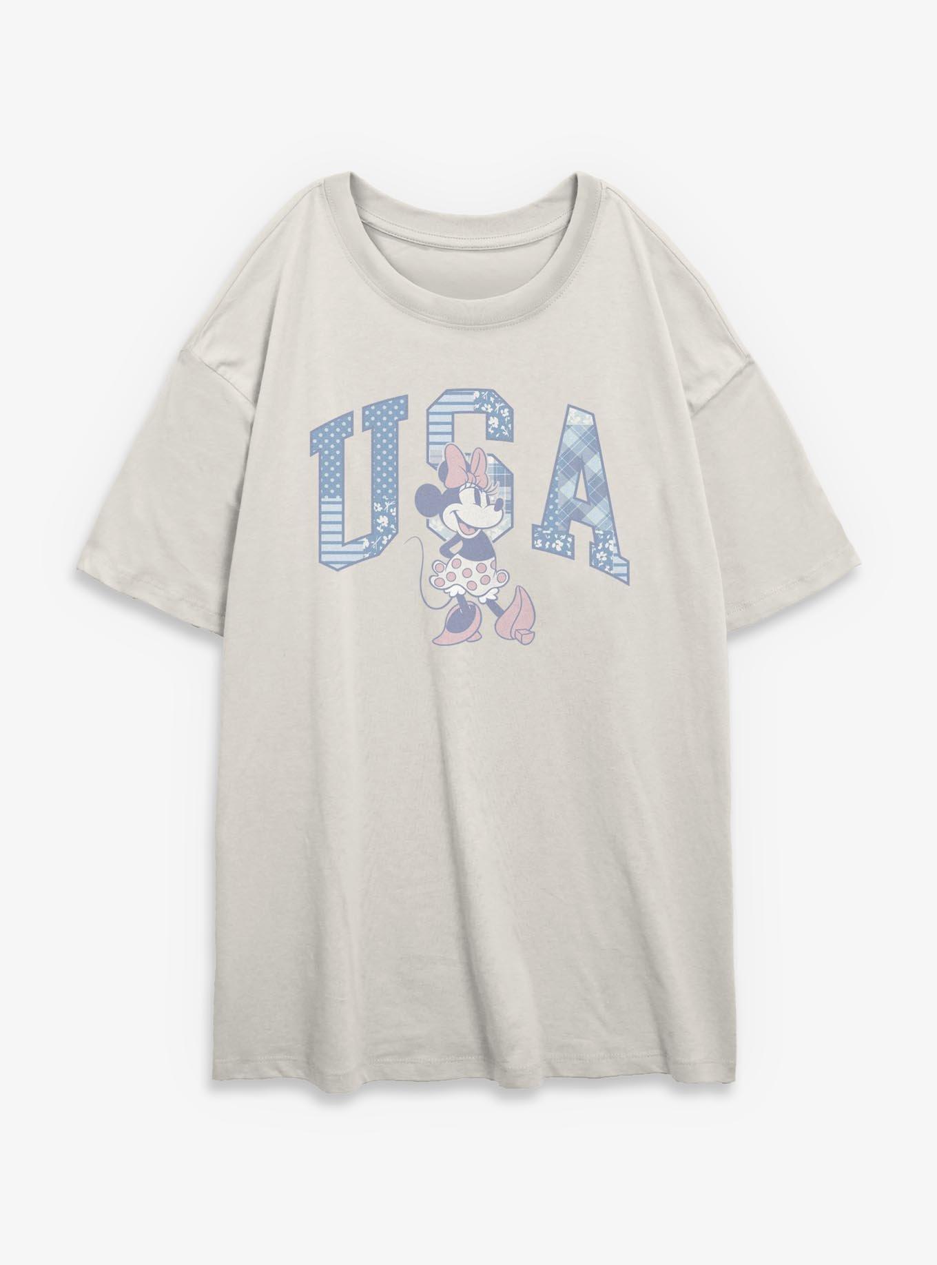 Disney Minnie Mouse USA Patch Girls Oversized T-Shirt, , hi-res