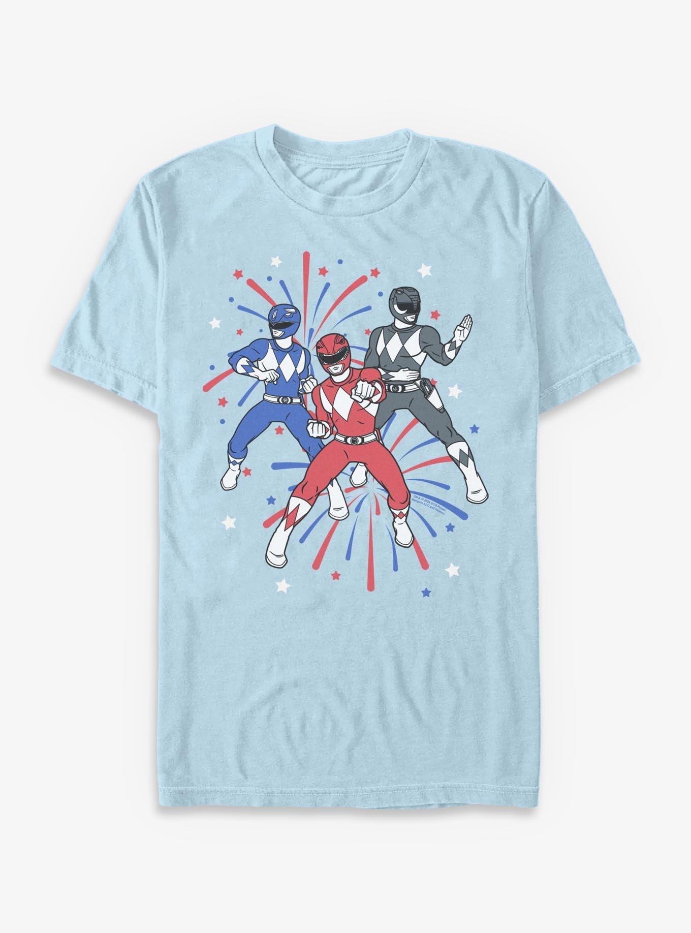 Mighty Morphin Power Rangers Americana Fireworks T-Shirt, , hi-res