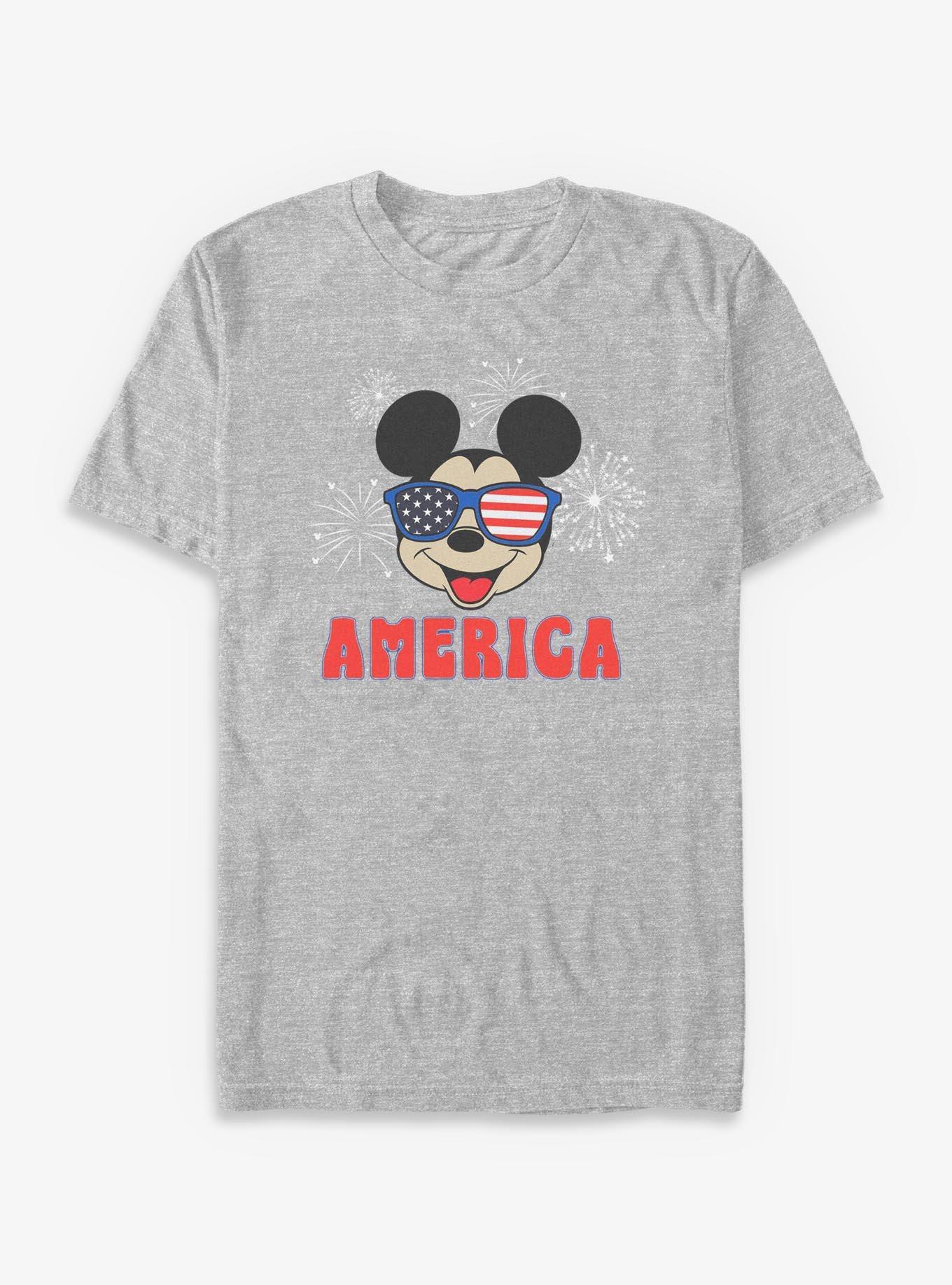 Disney Mickey Mouse American Flag Glasses T-Shirt, , hi-res