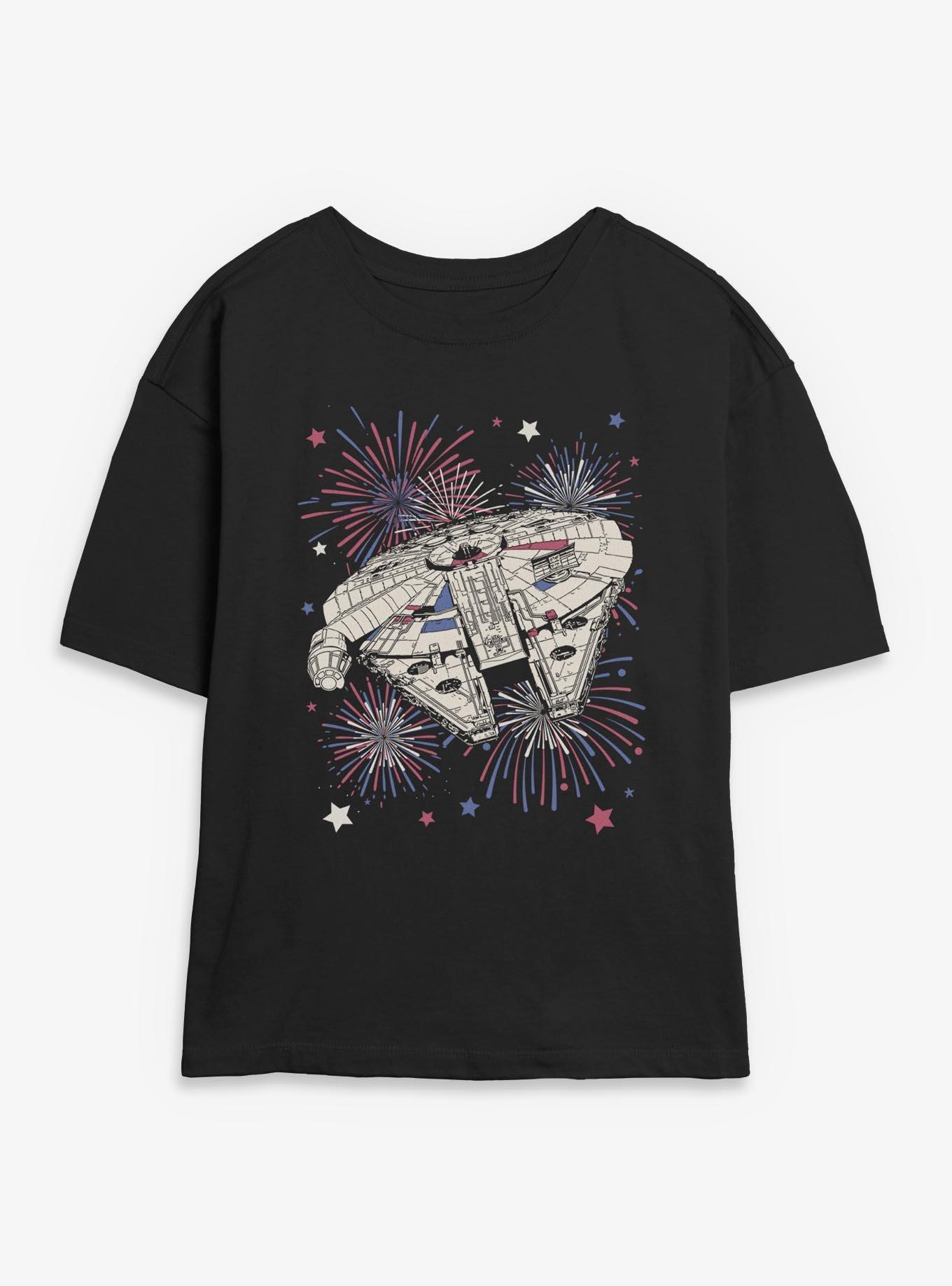 Star Wars Millennium Falcon Americana Fireworks Girls Skimmer T-Shirt, , hi-res