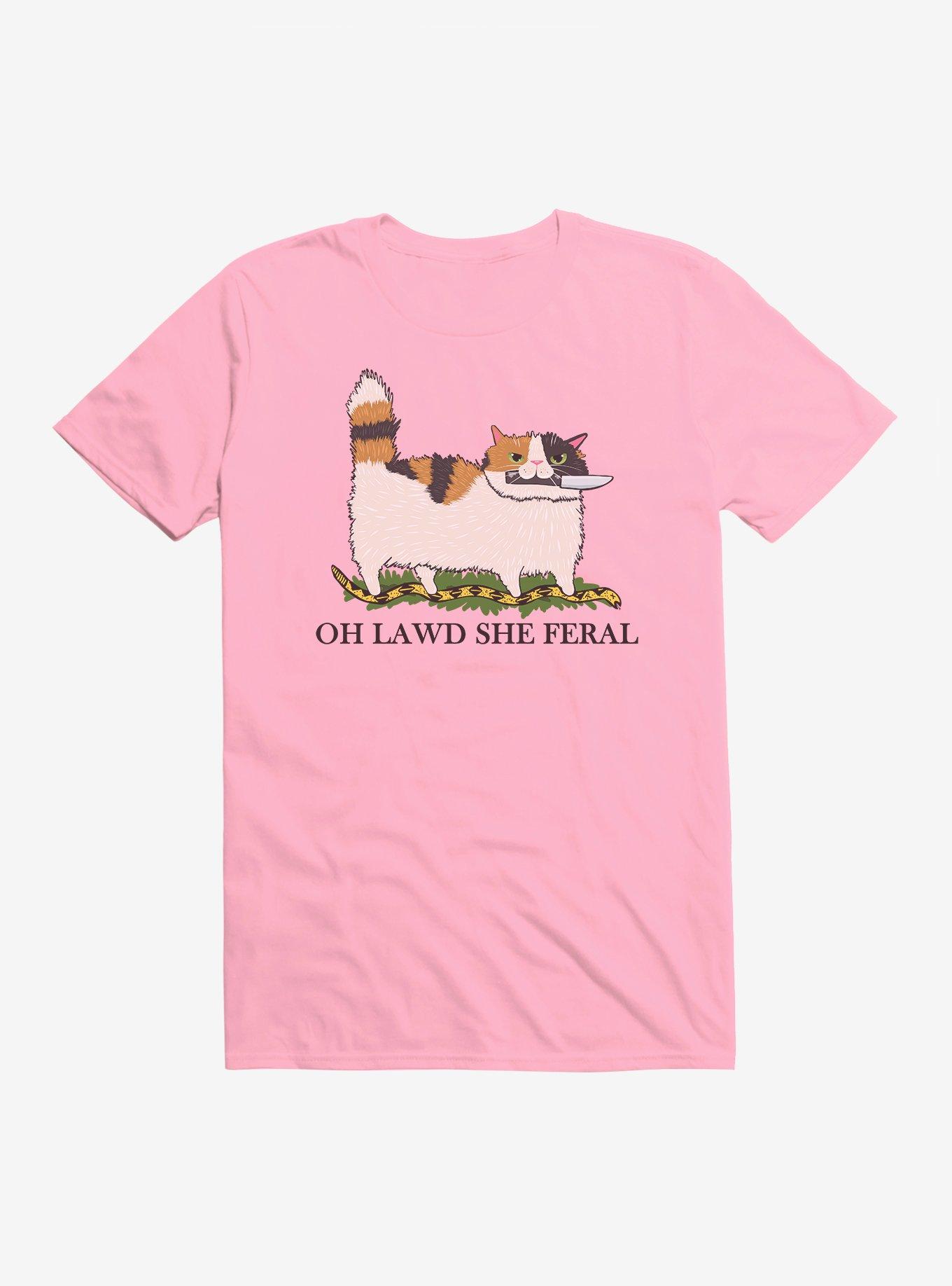 Oh Lawd She Feral Calico Cat T-Shirt, , hi-res