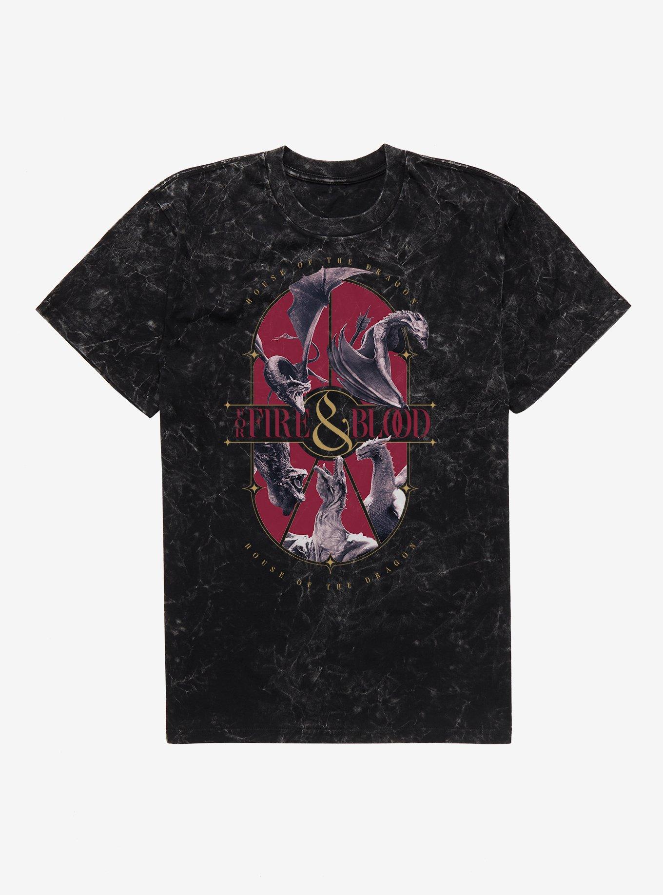 House Of The Dragon For Fire & Blood Mineral Wash T-Shirt, , hi-res