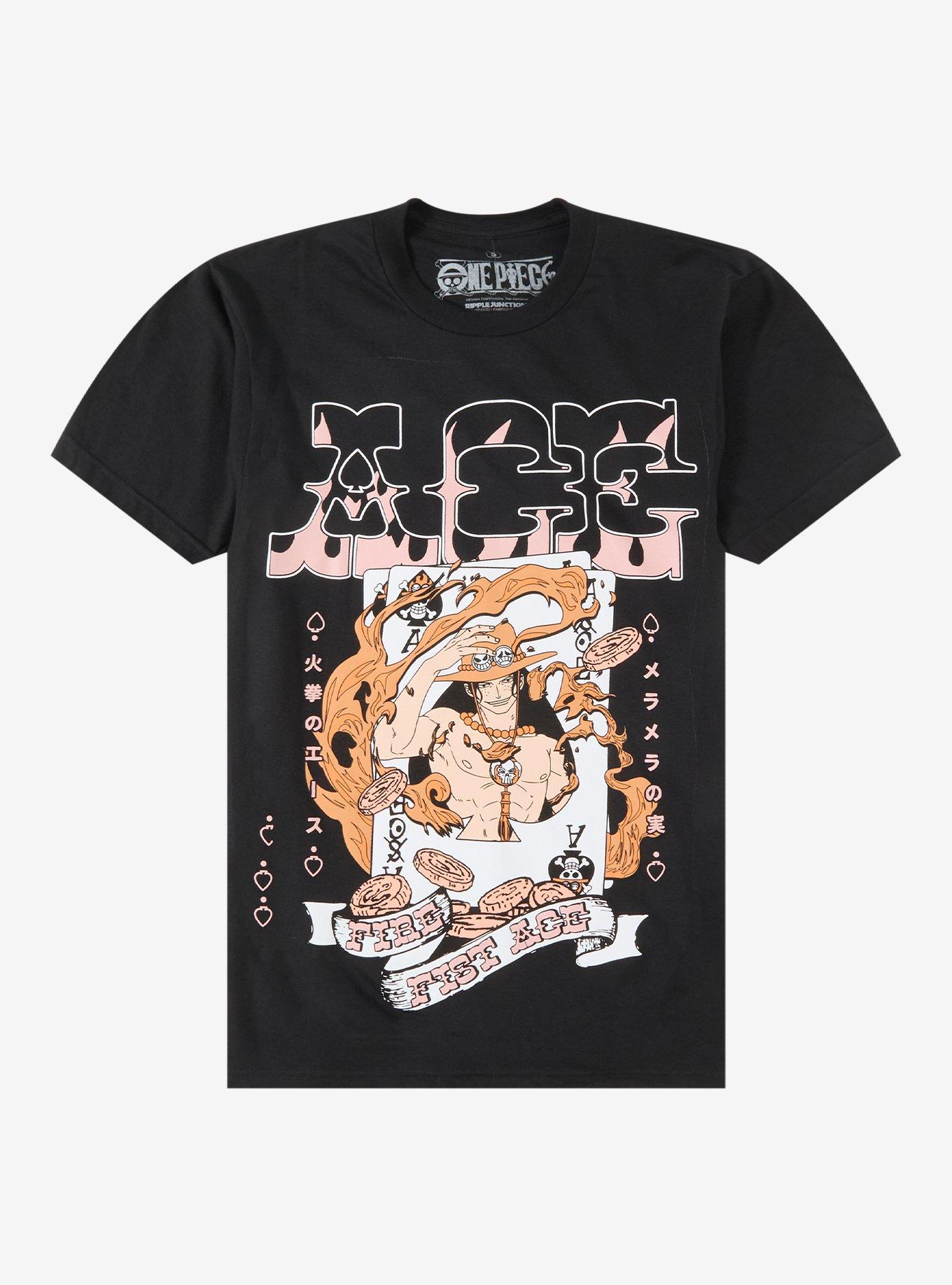 One Piece Ace Banner Portrait T-Shirt