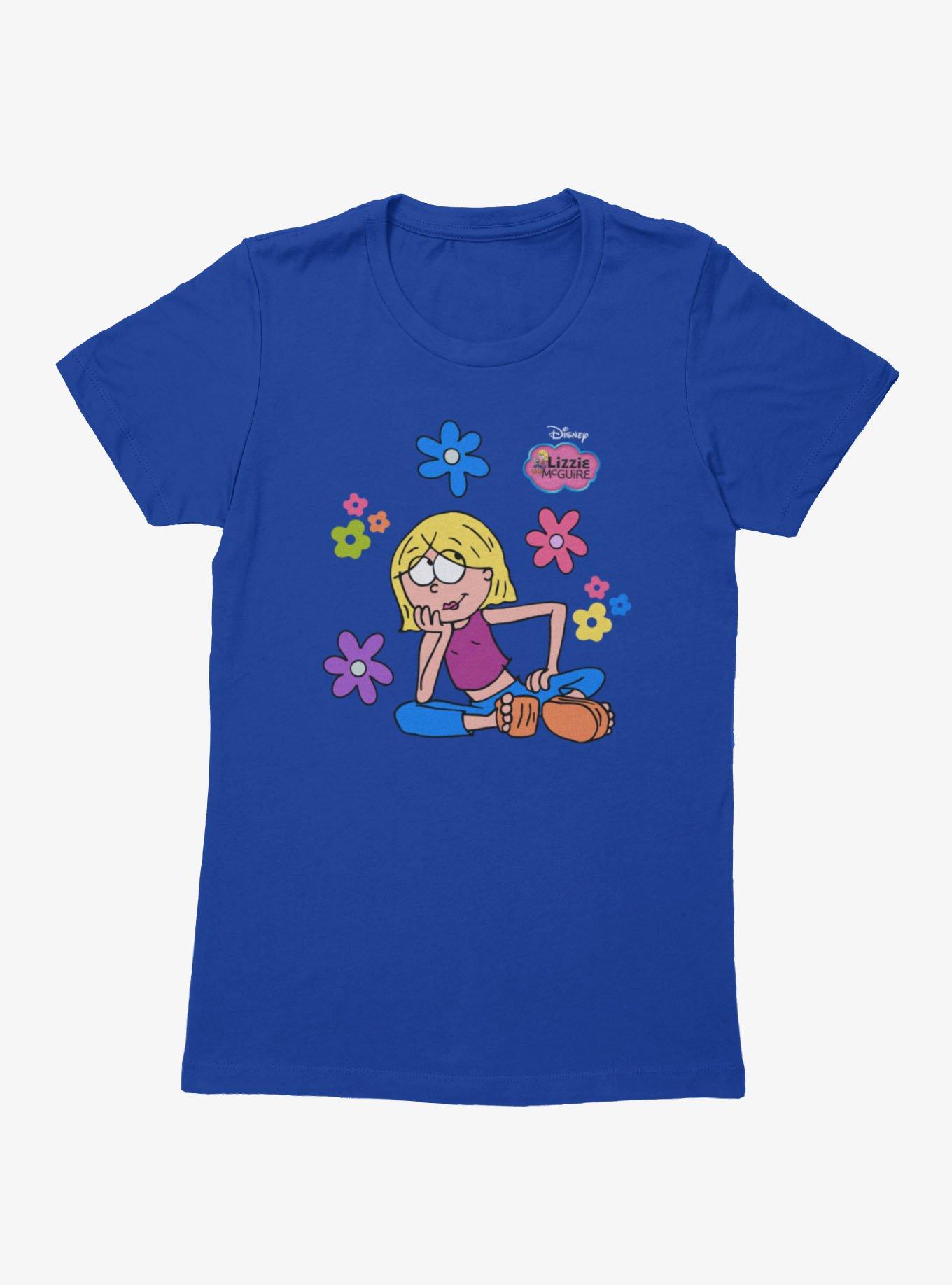 Disney Lizzie McGuire Cartoon Thinking Flowers Womens T-Shirt, , hi-res