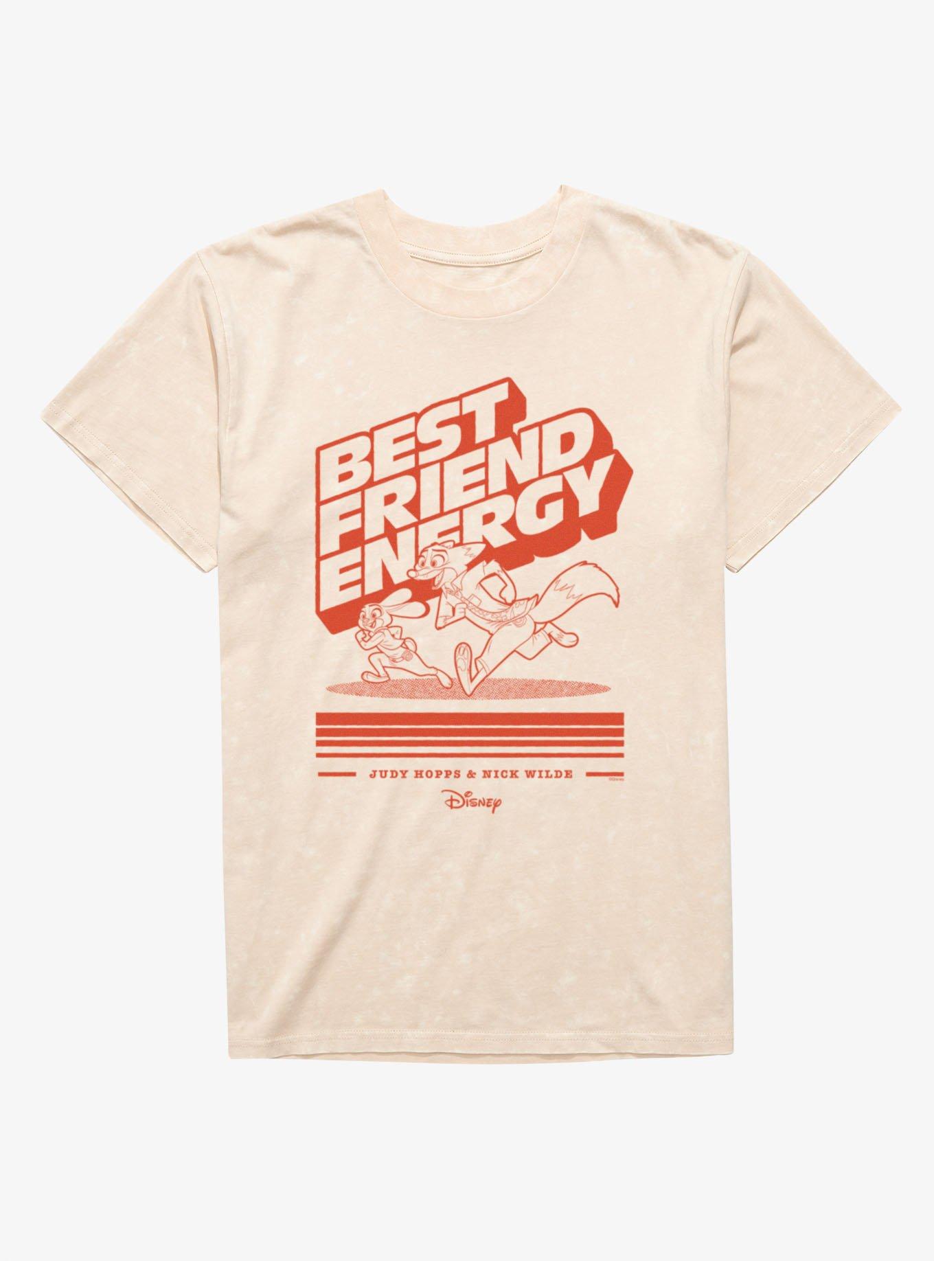 Disney Pixar Zootopia 2 Best Friend Energy Hopps & Wilde Mineral Wash T-Shirt, , hi-res