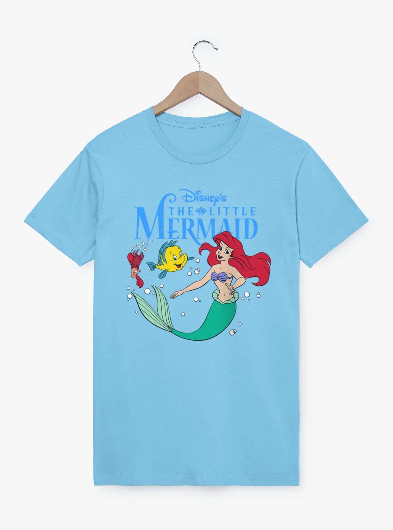 Disney The Little Mermaid Ariel Swimming With Flounder & Sebastian T-Shirt, , hi-res