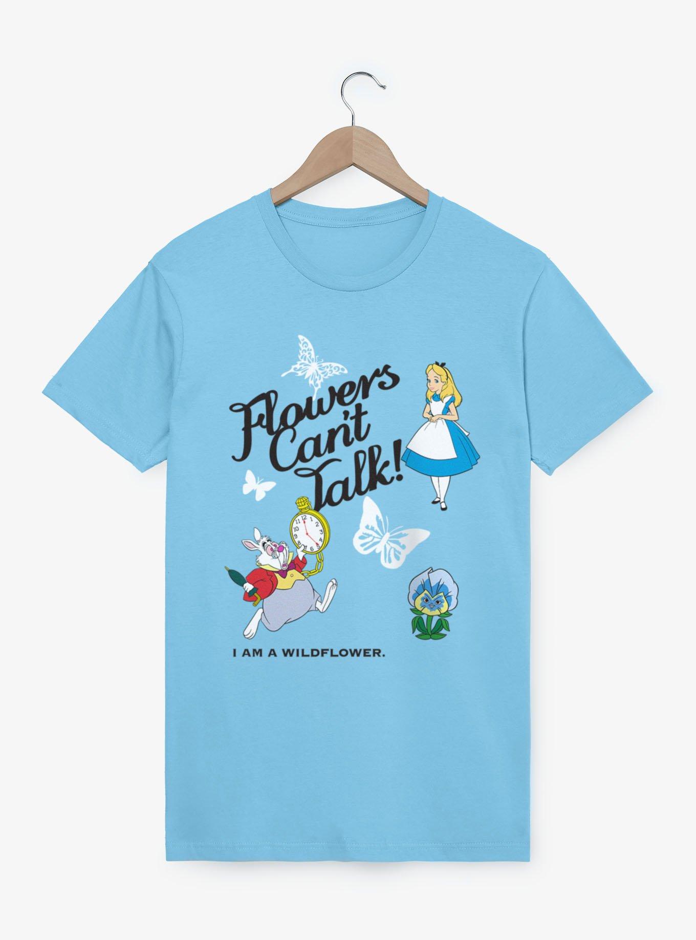 Disney Alice Wonderland Flowers Can't Talk Wildflower T-Shirt