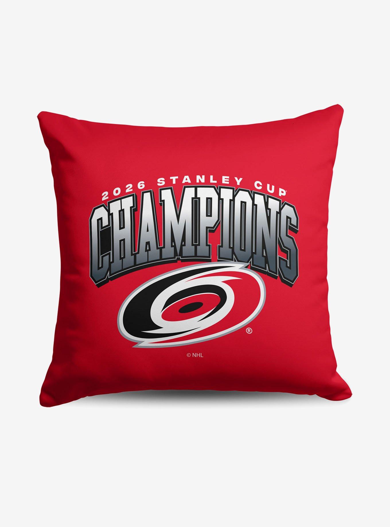Carolina Hurricanes 2026 Stanley Cup Champions Hardline Throw Pillow, , hi-res