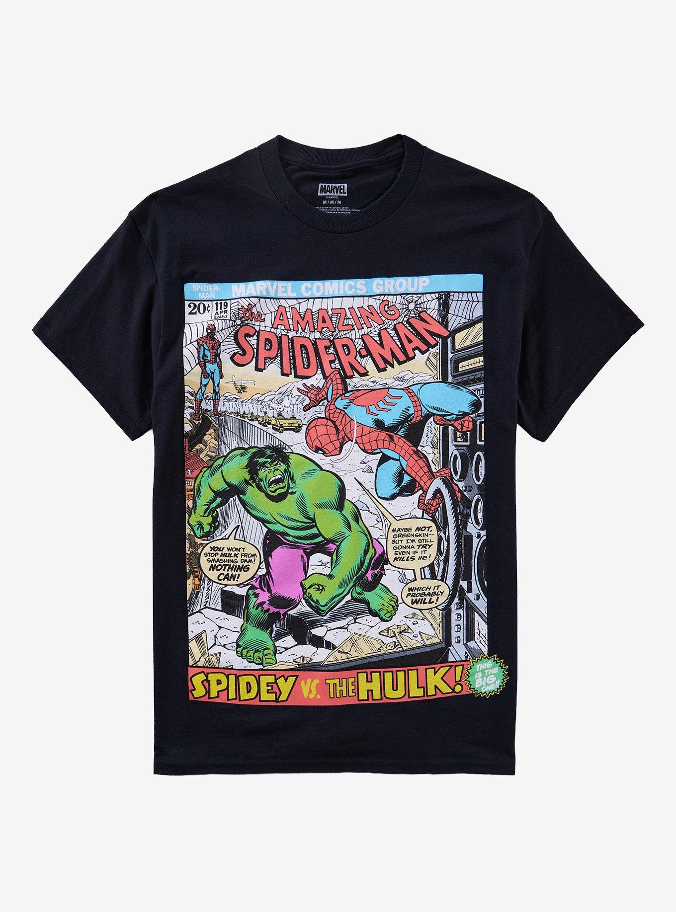 Marvel Spider-Man Vs. Hulk Comic Cover T-Shirt, , hi-res
