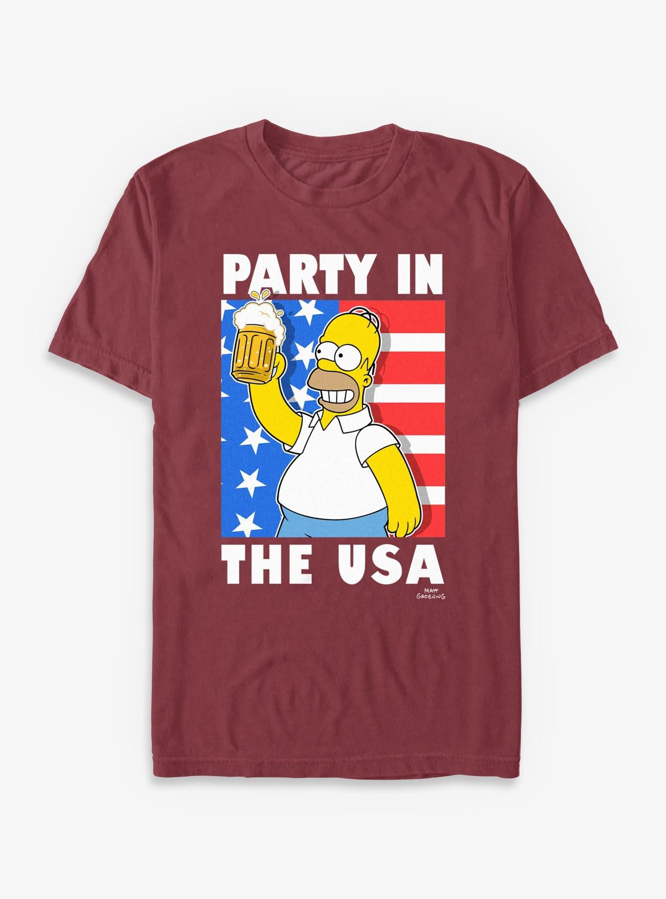 The Simpsons Party In The USA Garment Dye T-Shirt, , hi-res