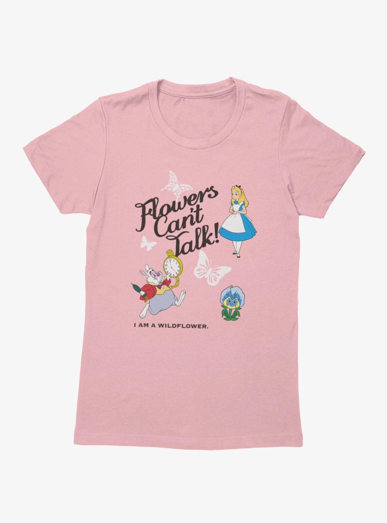 Disney Alice In Wonderland Flowers Can't Talk Wildflower Womens T-Shirt, , hi-res