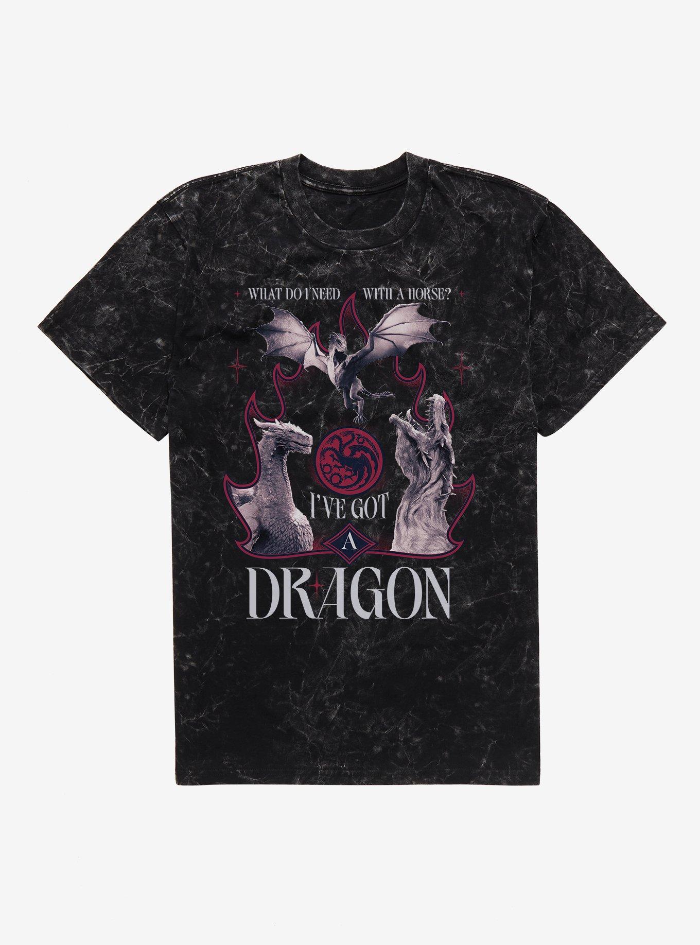 House Of The Dragon I've Got A Dragon Mineral Wash T-Shirt, , hi-res