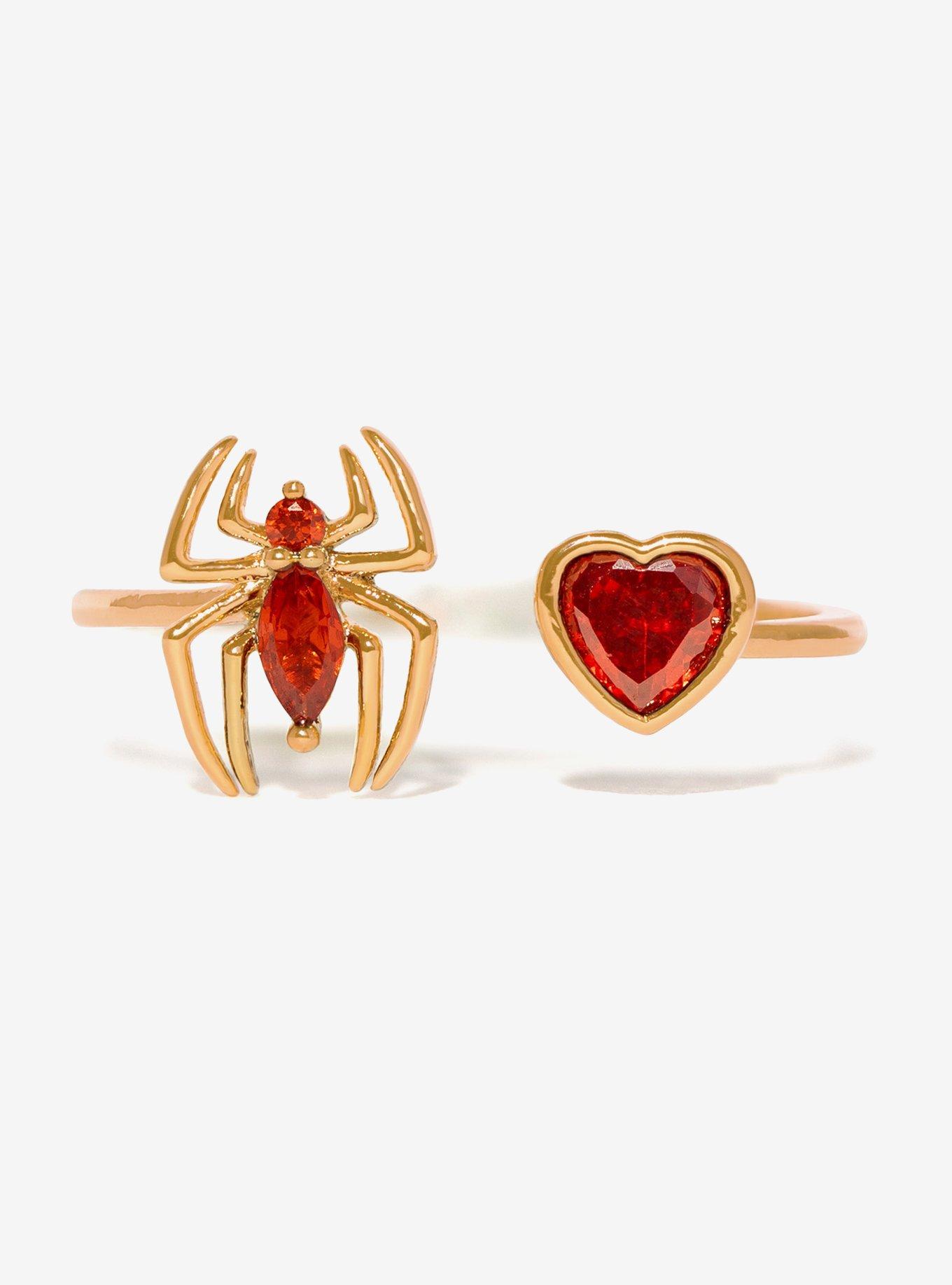 Marvel Spider-Man Web of Love Adjustable Ring, , hi-res
