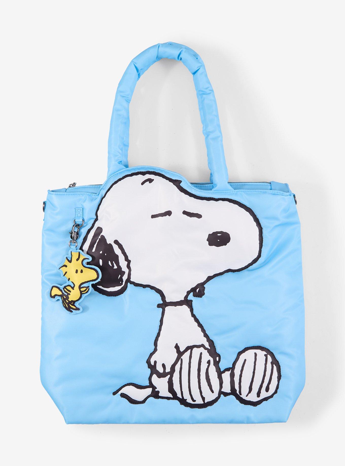 Whatever! Makes You Happy Peanuts Snoopy and Woodstock Large Tote Bag - BoxLunch Exclusive