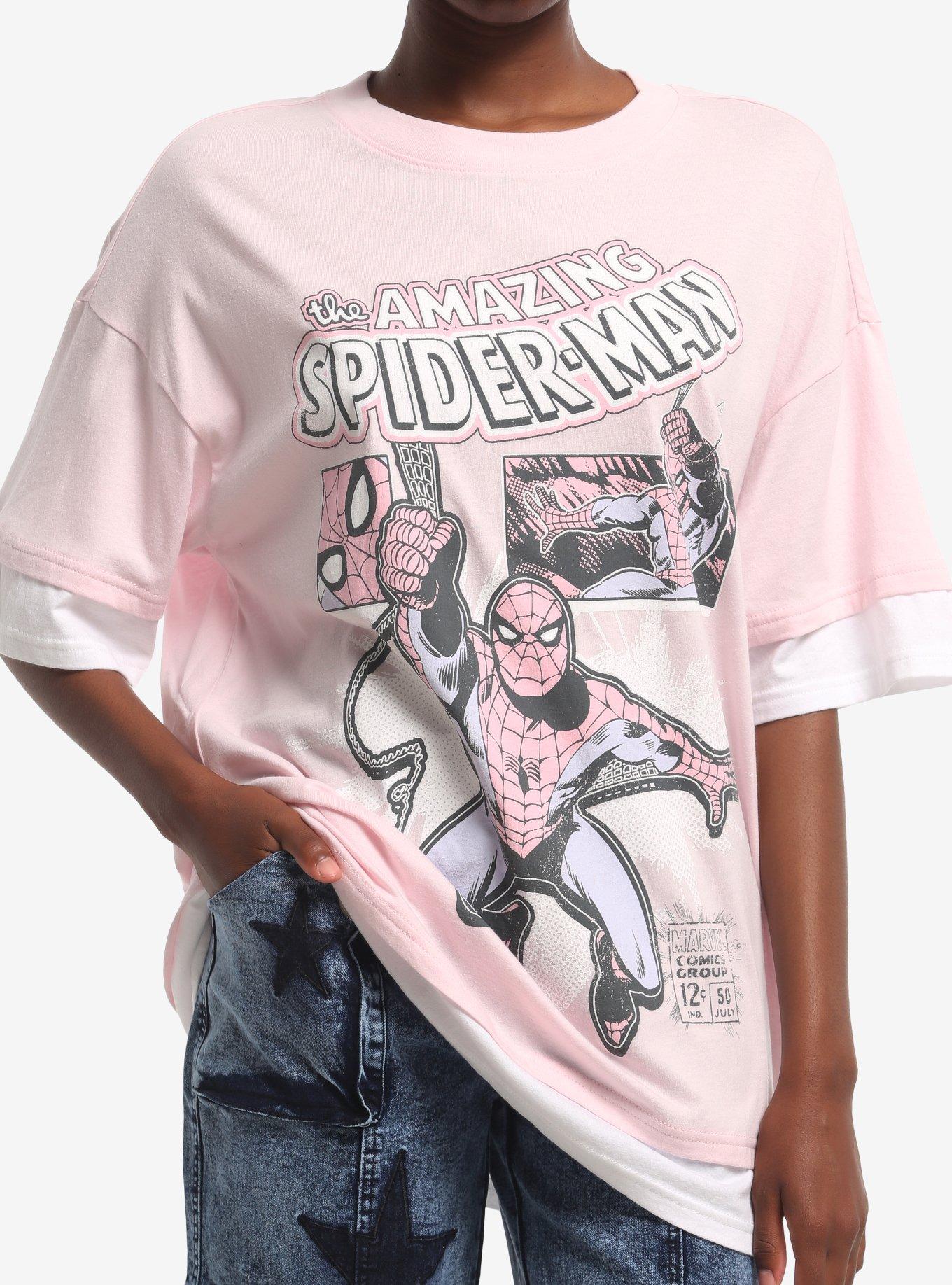 Marvel The Amazing Spider-Man Comic Girls Twofer T-Shirt