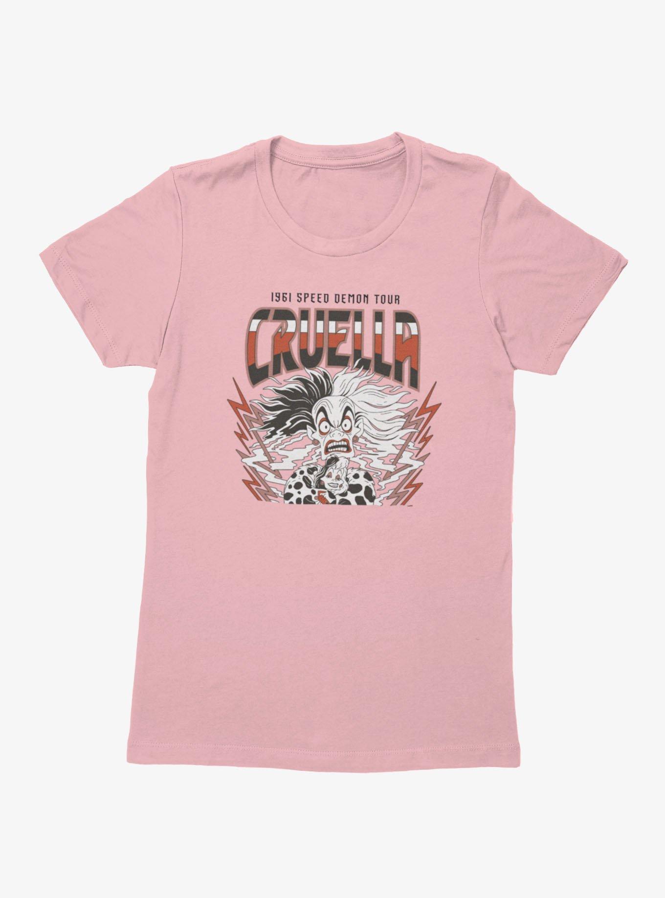 Disney Villains 1961 Speed Demon Tour Cruella Womens T-Shirt
