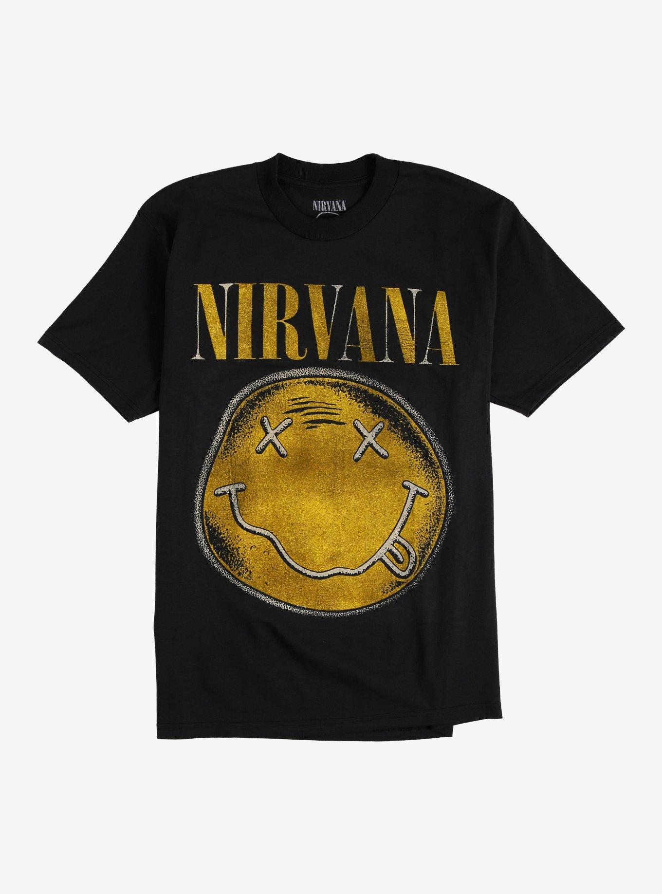 Nirvana Smile Spray Paint Heavyweight T-Shirt